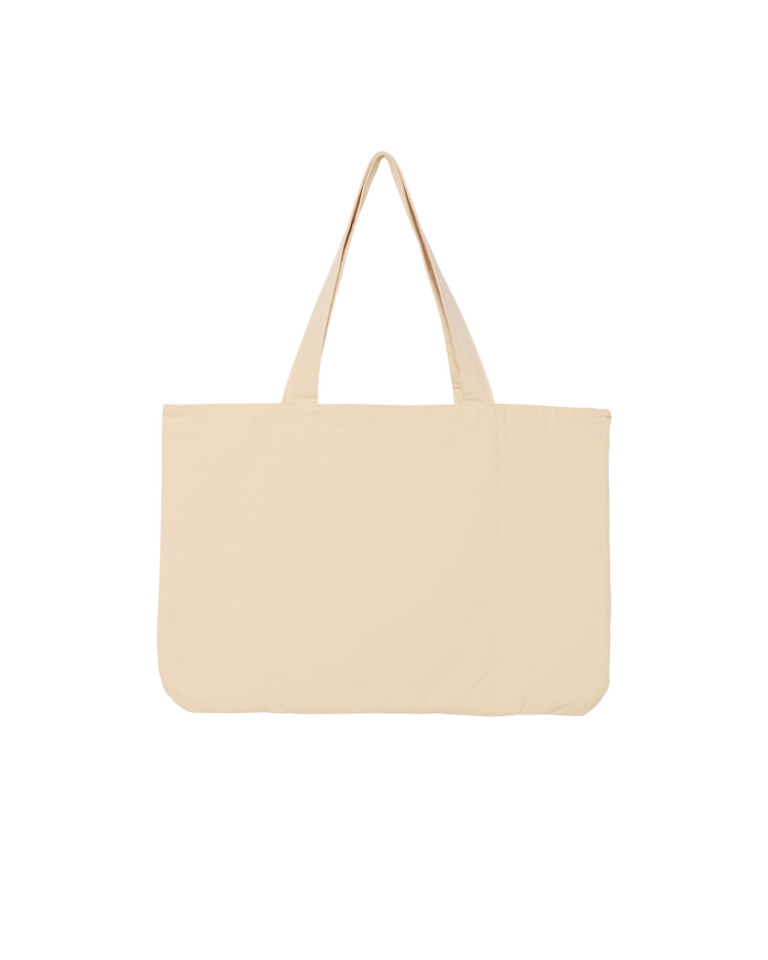 obey outline canvas tote bag natural - alternate view