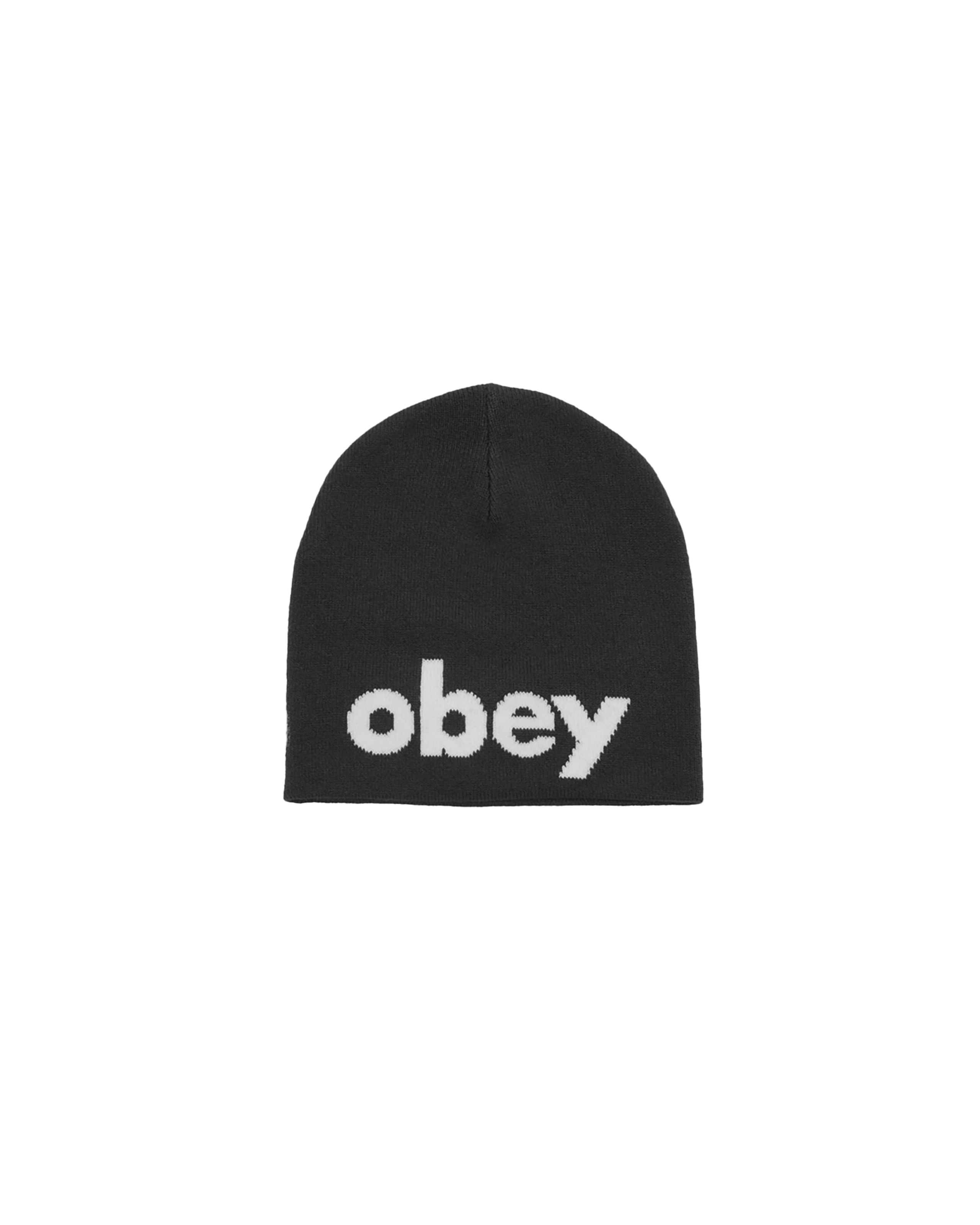 obey lowercase beanie black (zoomed)