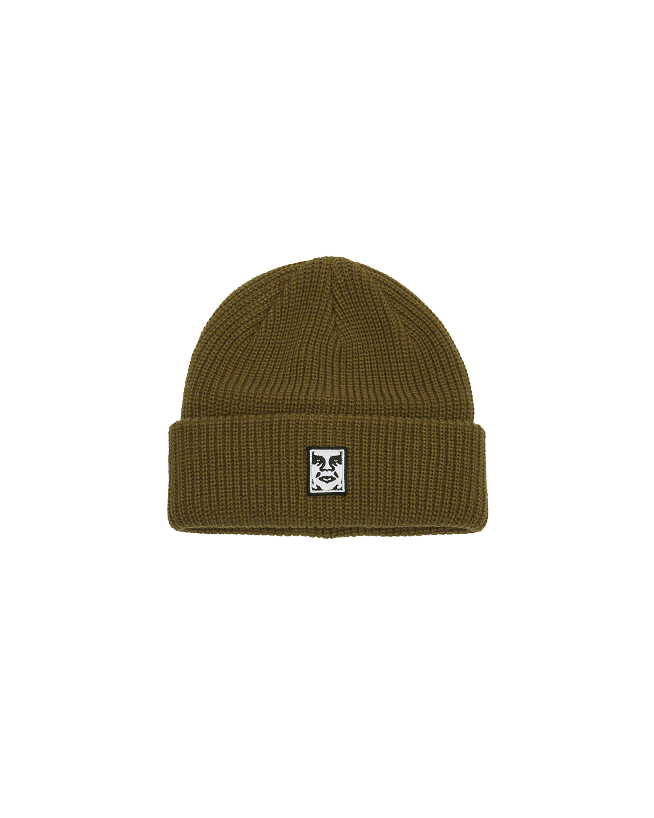 obey-mid-icon-patch-cuff-beanie-dull-army (zoomed)