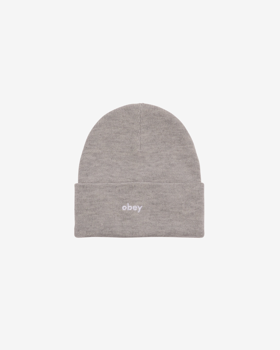 obey karma beanie ash grey (zoomed)