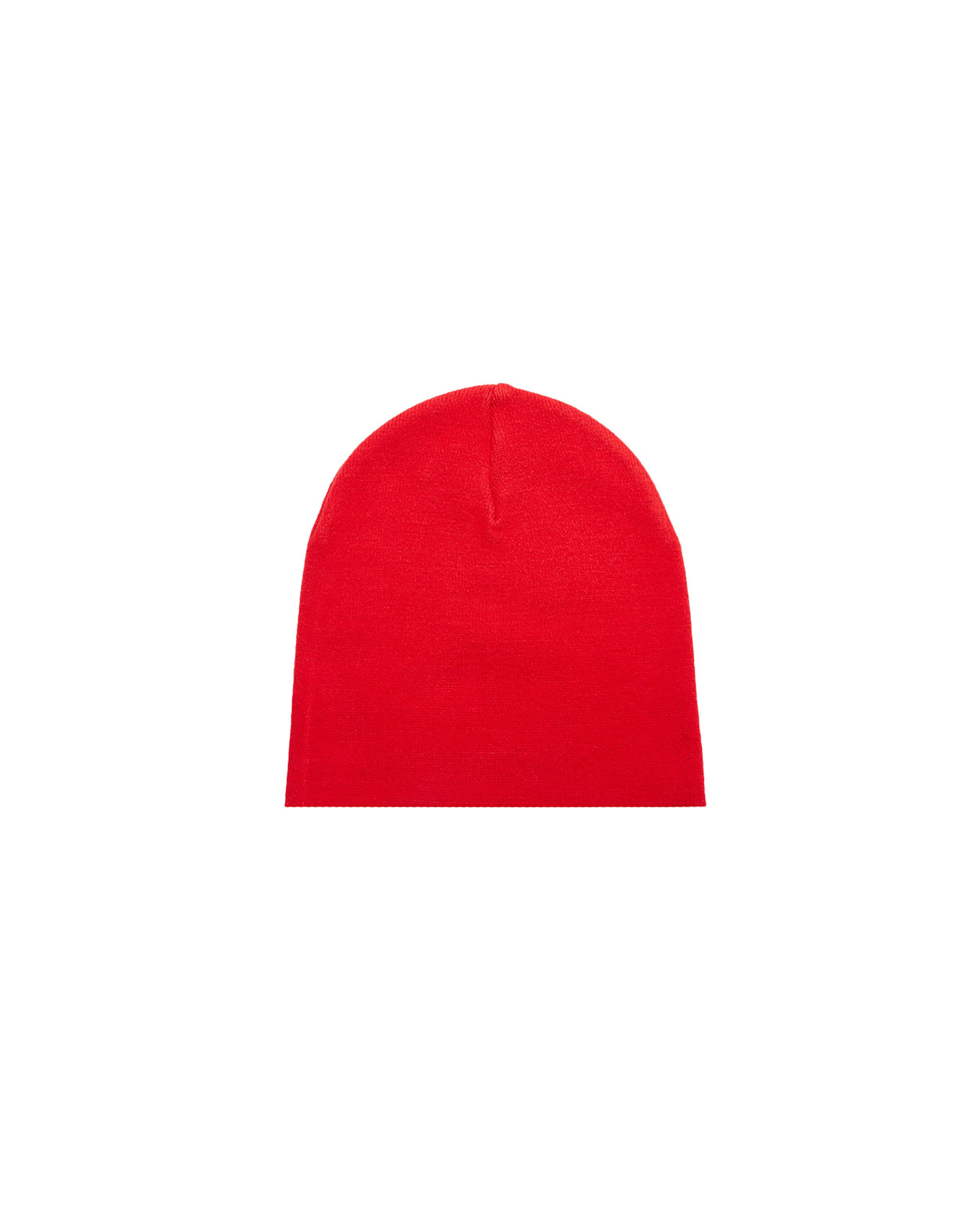 obey label beanie fiery red (zoomed)