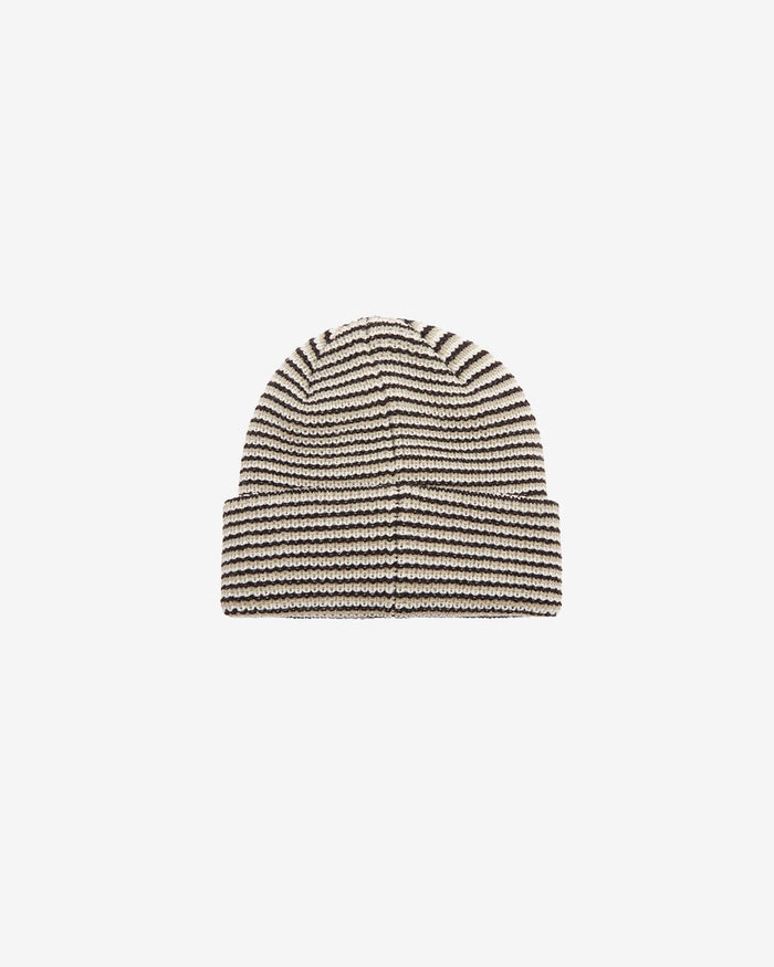 obey parker striped beanie grey multi - alternate view