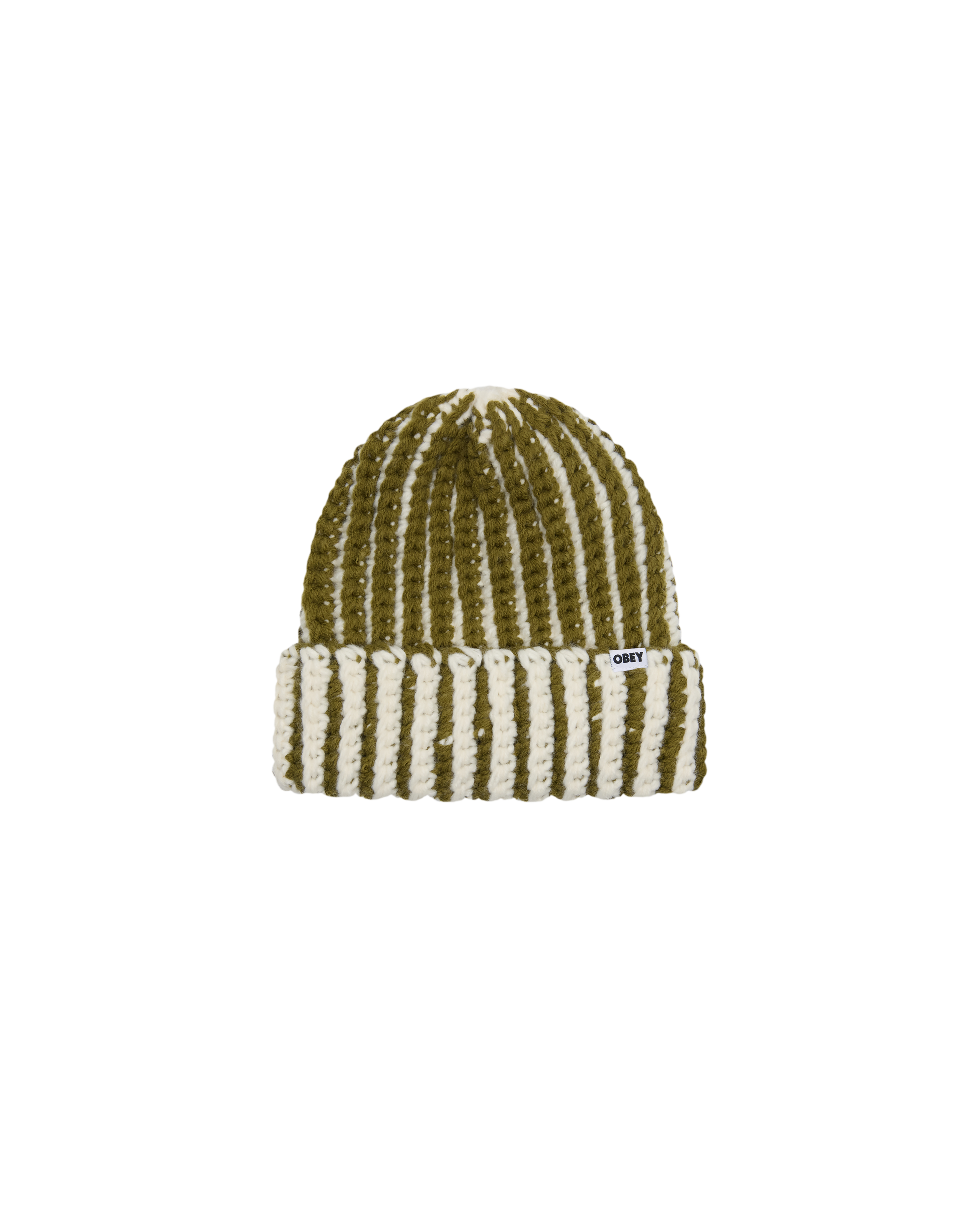 obey-scout-chunky-beanie-moss-green-multi (zoomed)
