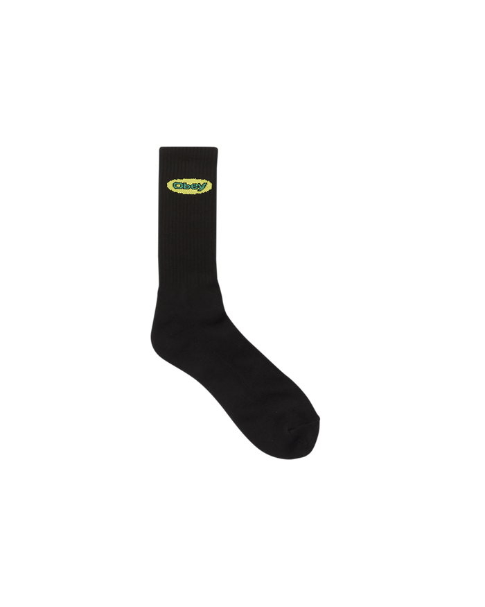 obey fresh oval socks black