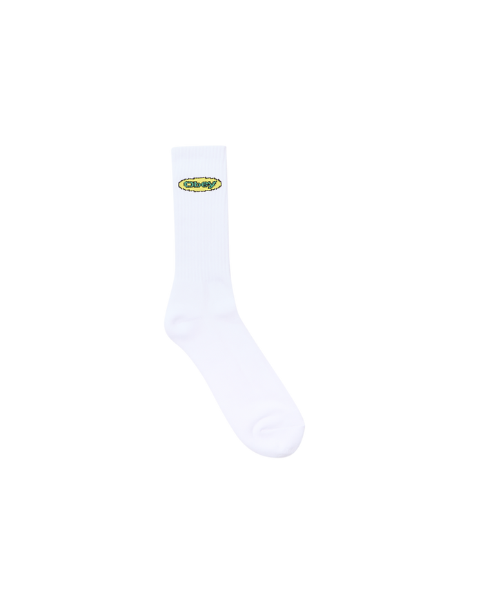 obey fresh oval socks white