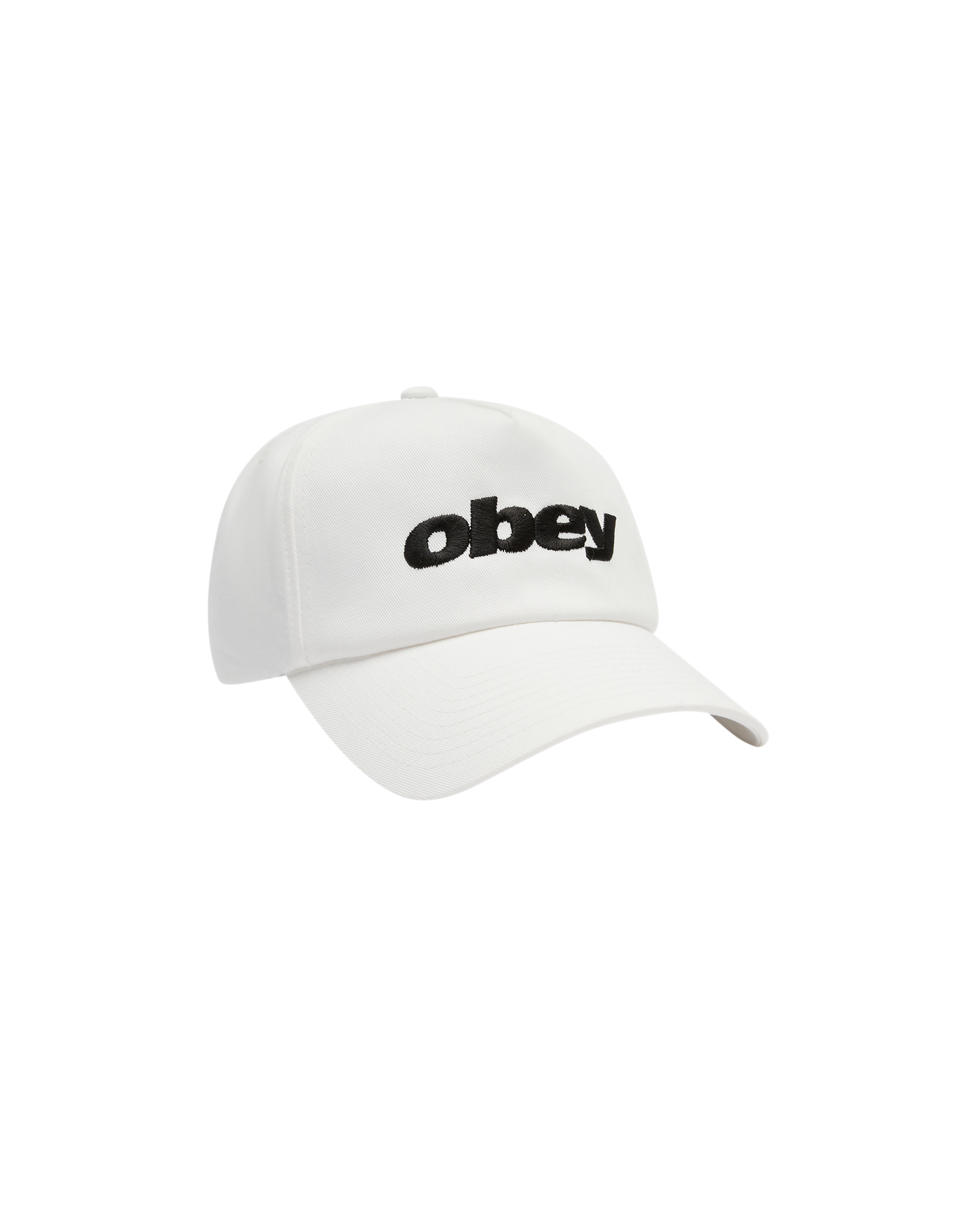 obey delta 5 panel snapback white (zoomed)
