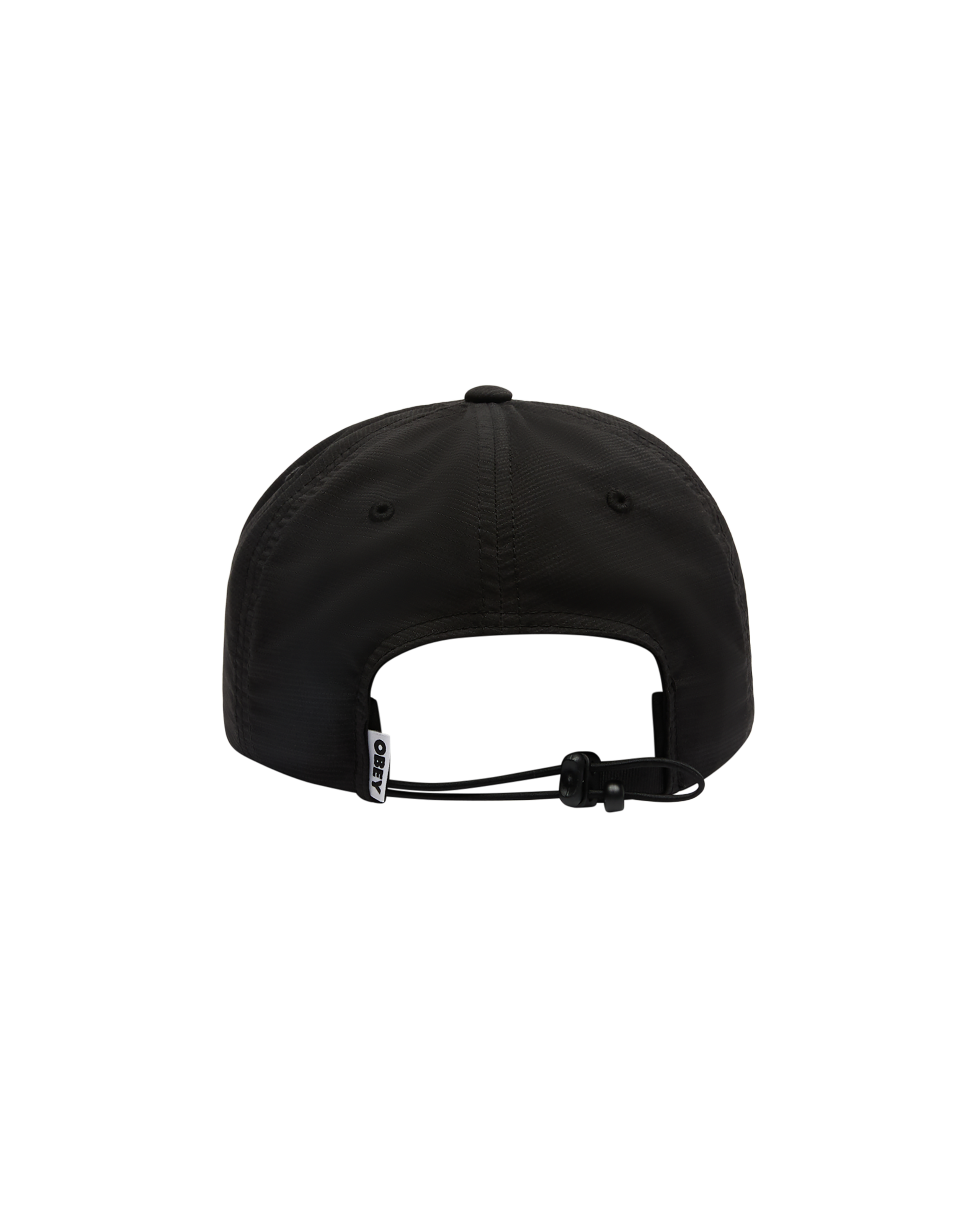 obey stride 5 panel strapback black (zoomed)