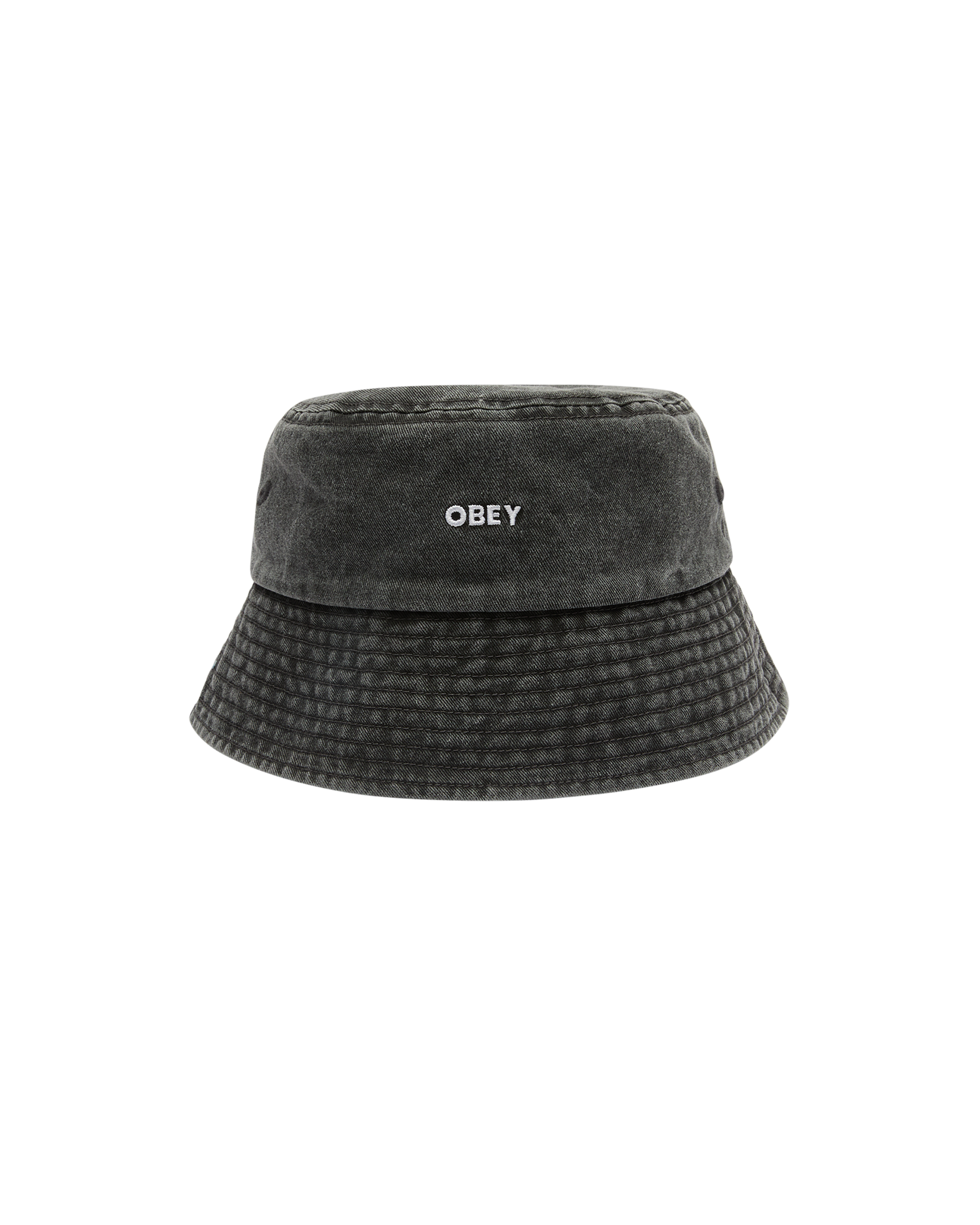 obey bold pigment twill bucket hat pigment black (zoomed)