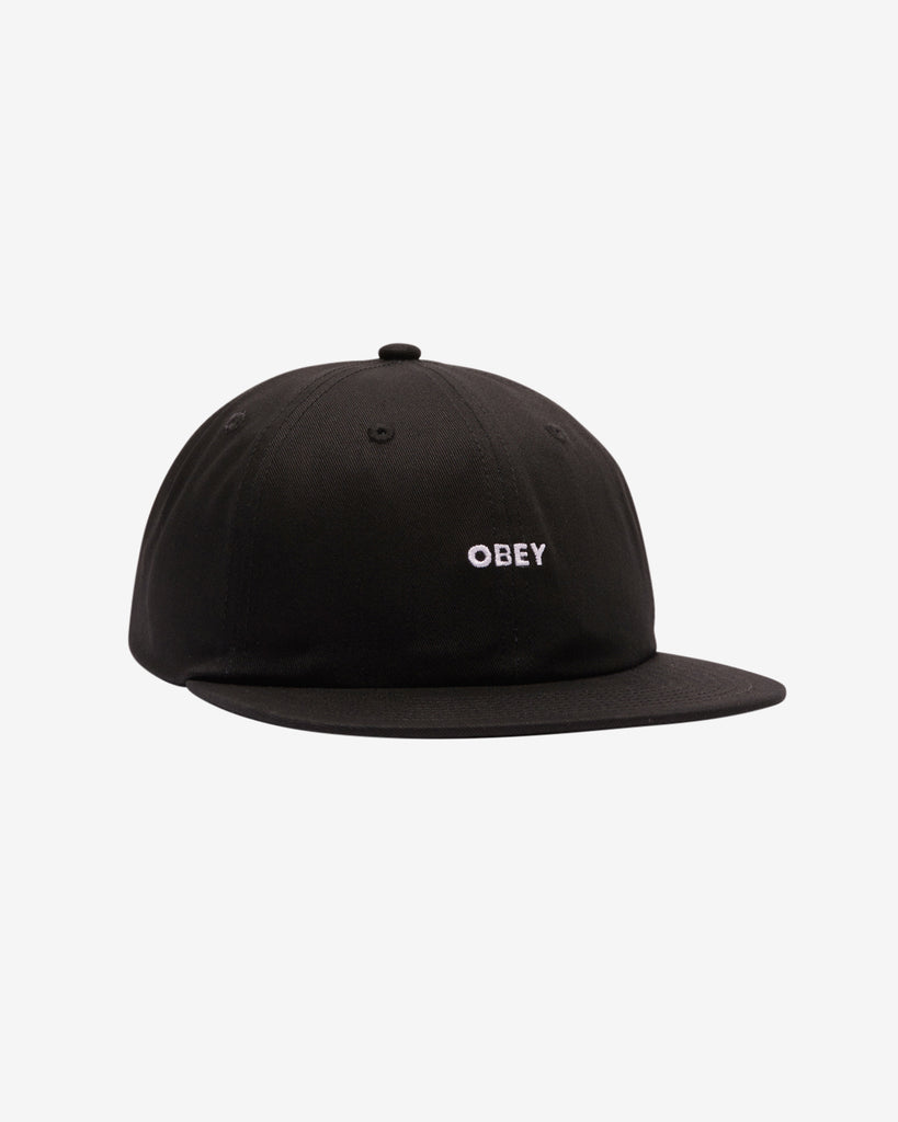 OBEY BOLD TWILL 6 PANEL BLACK | OBEY Clothing