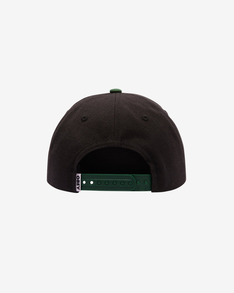 OBEY II TONE LOWERCASE 6 PANEL BLACK MULTI | OBEY Clothing