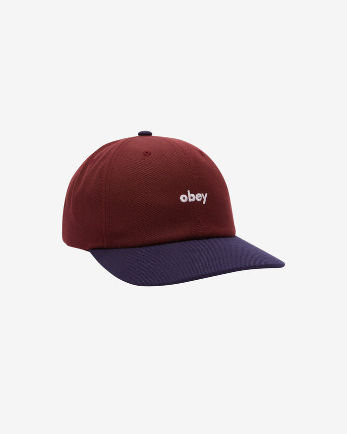 obey 2 tone hat maroon multi
