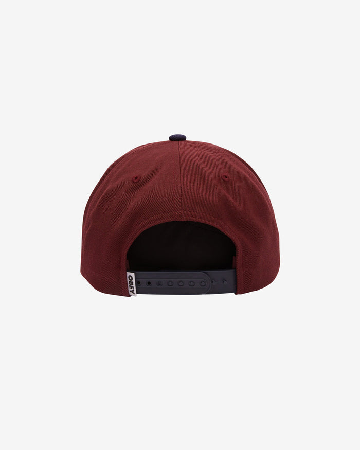 obey 2 tone hat maroon multi