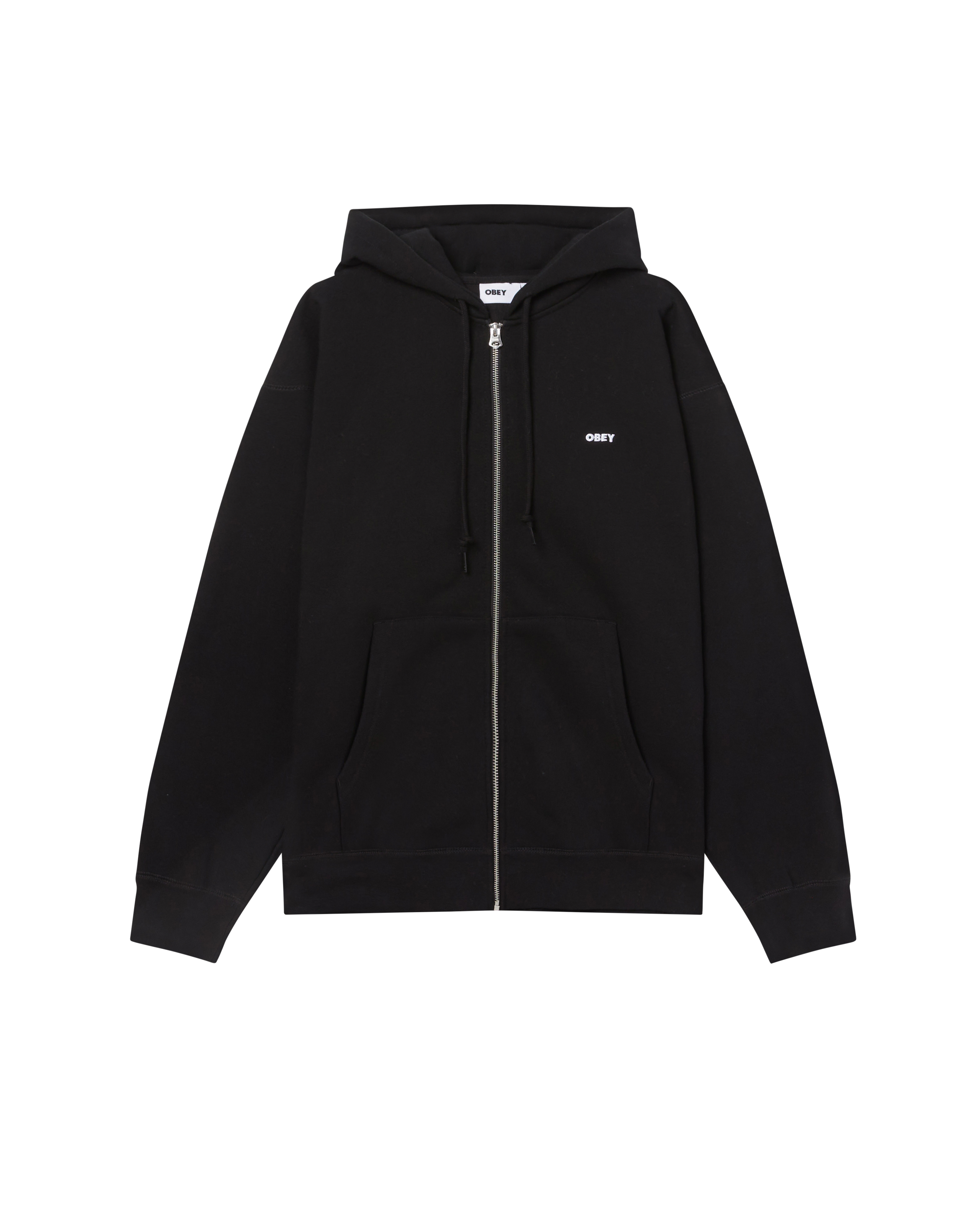 obey est works bold zip hood black (zoomed)