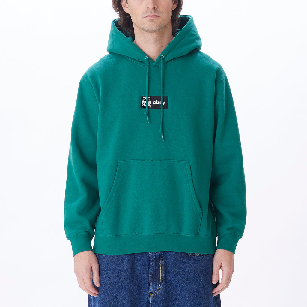 OBEY ICON PULLOVER HOOD AVENTURINE GREEN | OBEY Clothing