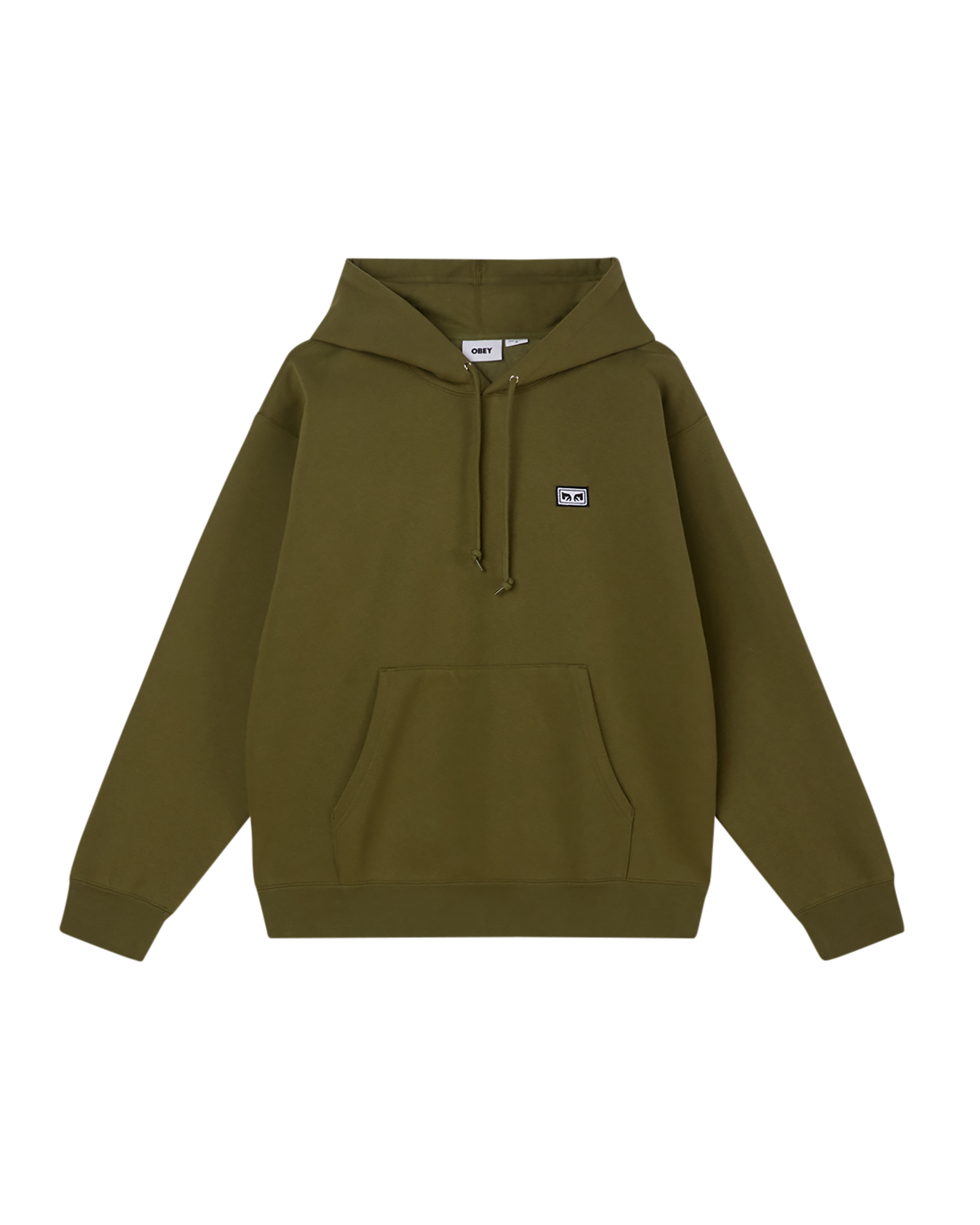obey est works eyes pullover moss green (zoomed)