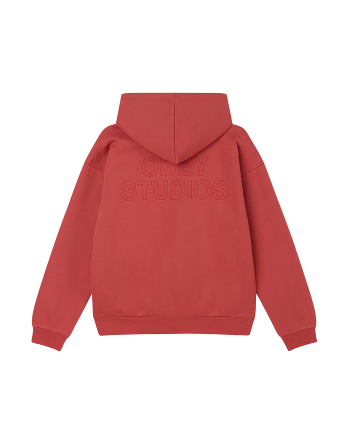 obey studios pullover mineral red - alternate view
