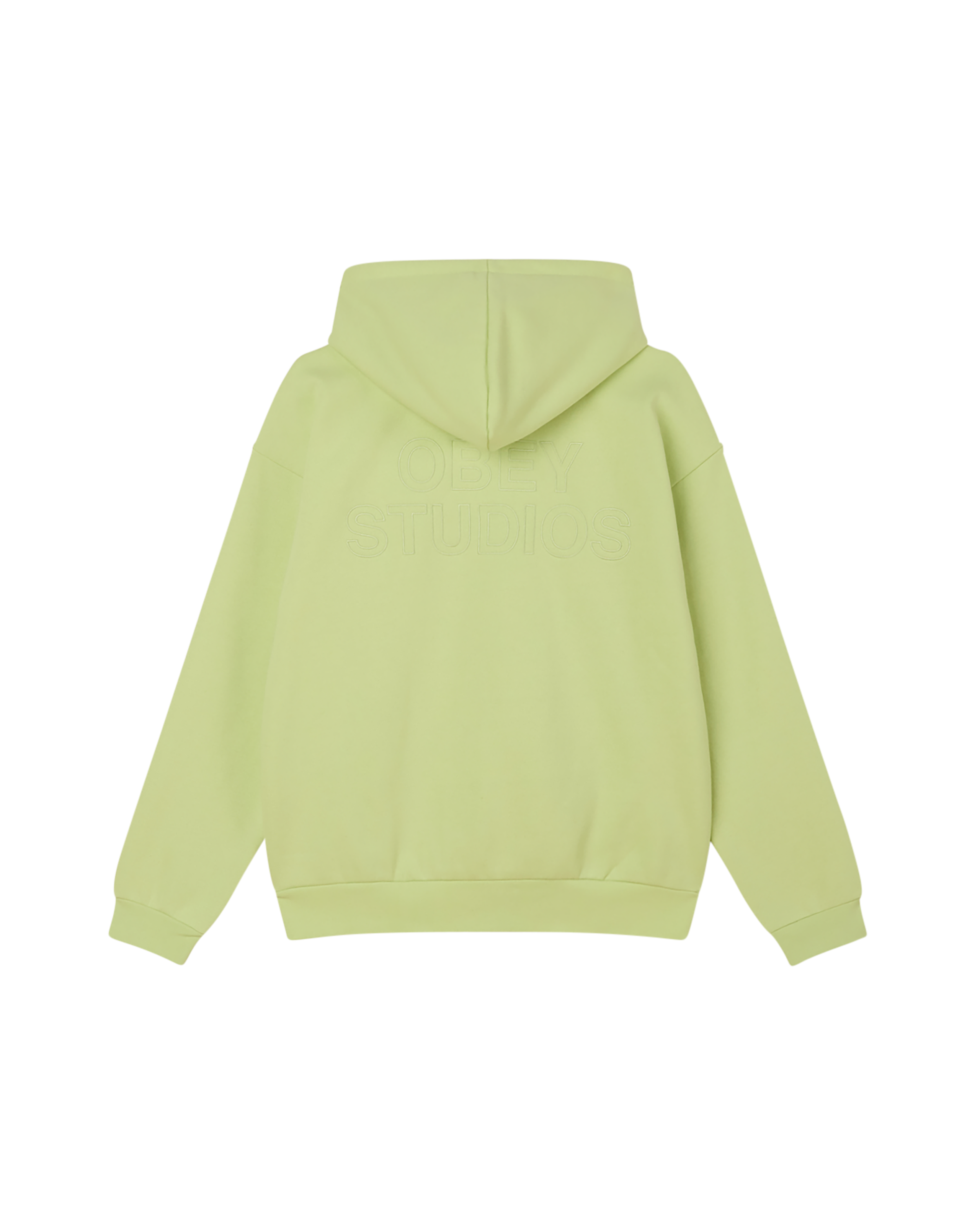 obey studios pullover shadow lime (zoomed)