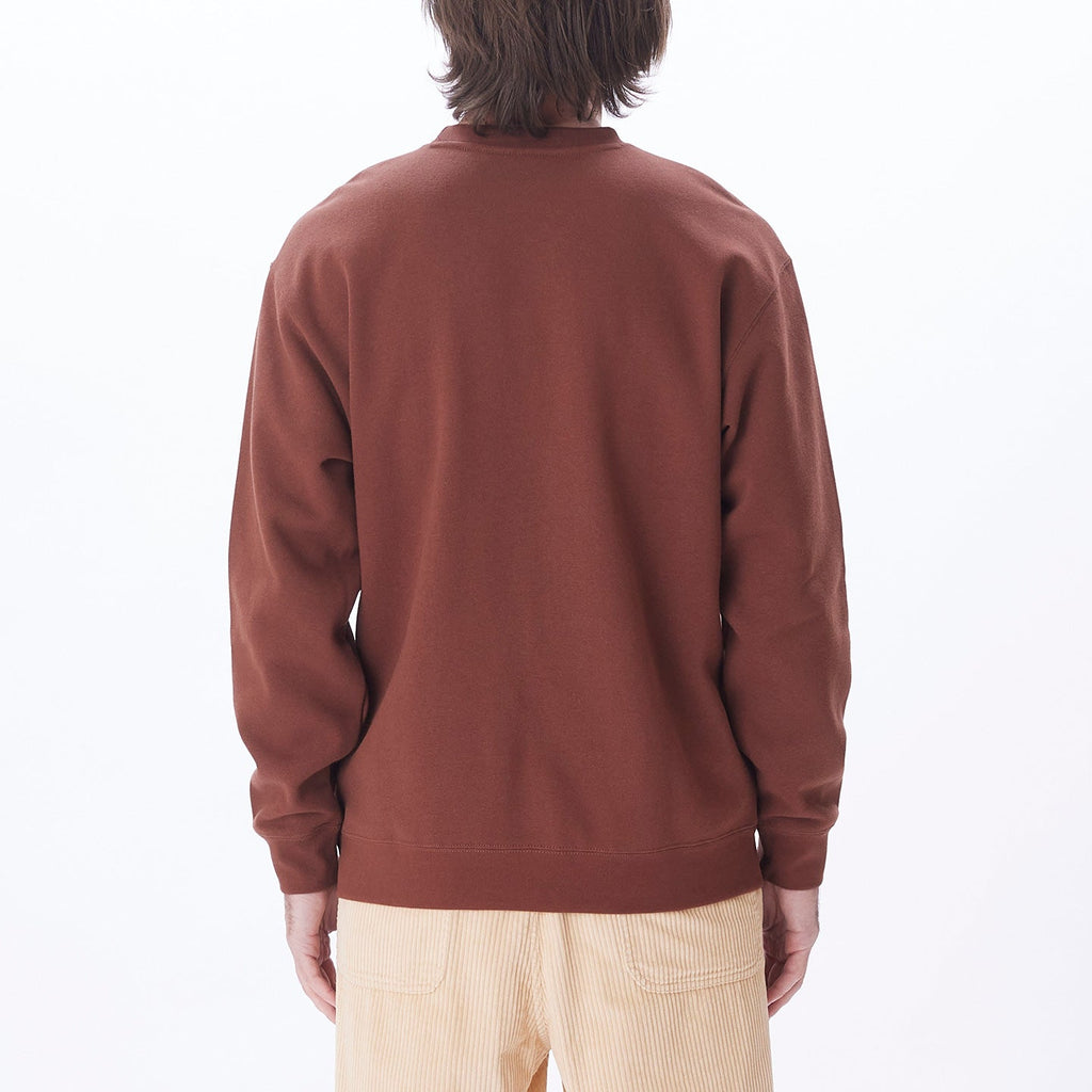 OBEY LOWERCASE CREWNECK SEPIA | OBEY Clothing