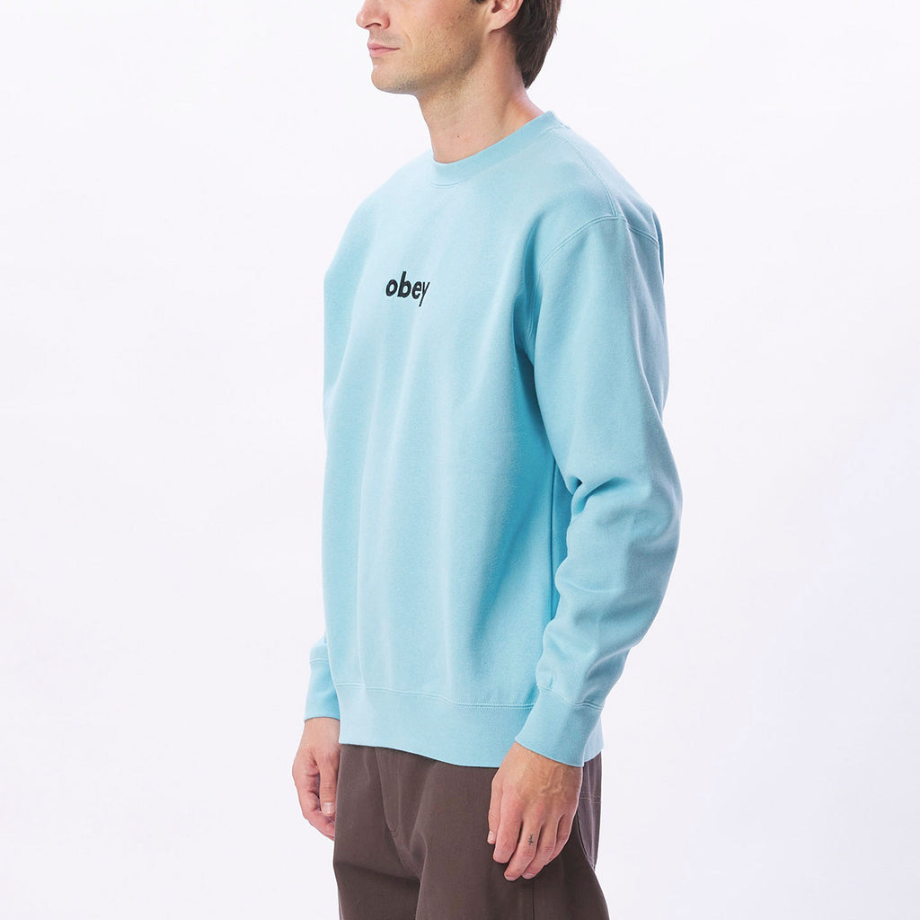 OBEY LOWERCASE CREWNECK SKY BLUE | OBEY Clothing