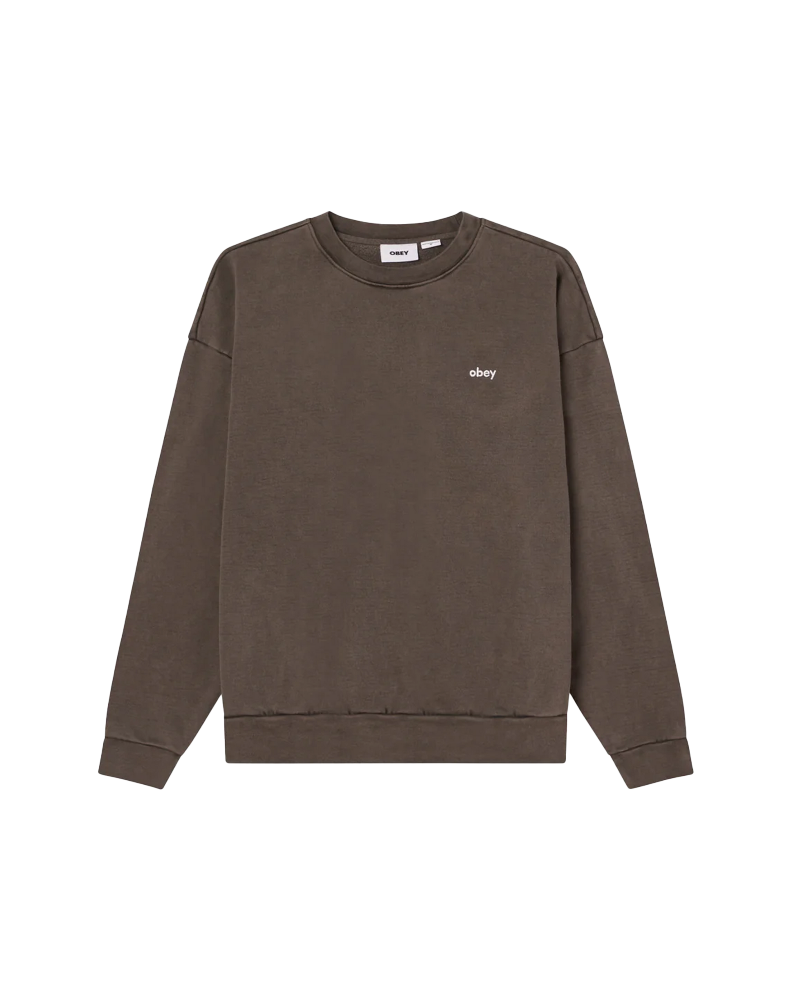 obey lowercase pigment crewneck pigment digital black (zoomed)