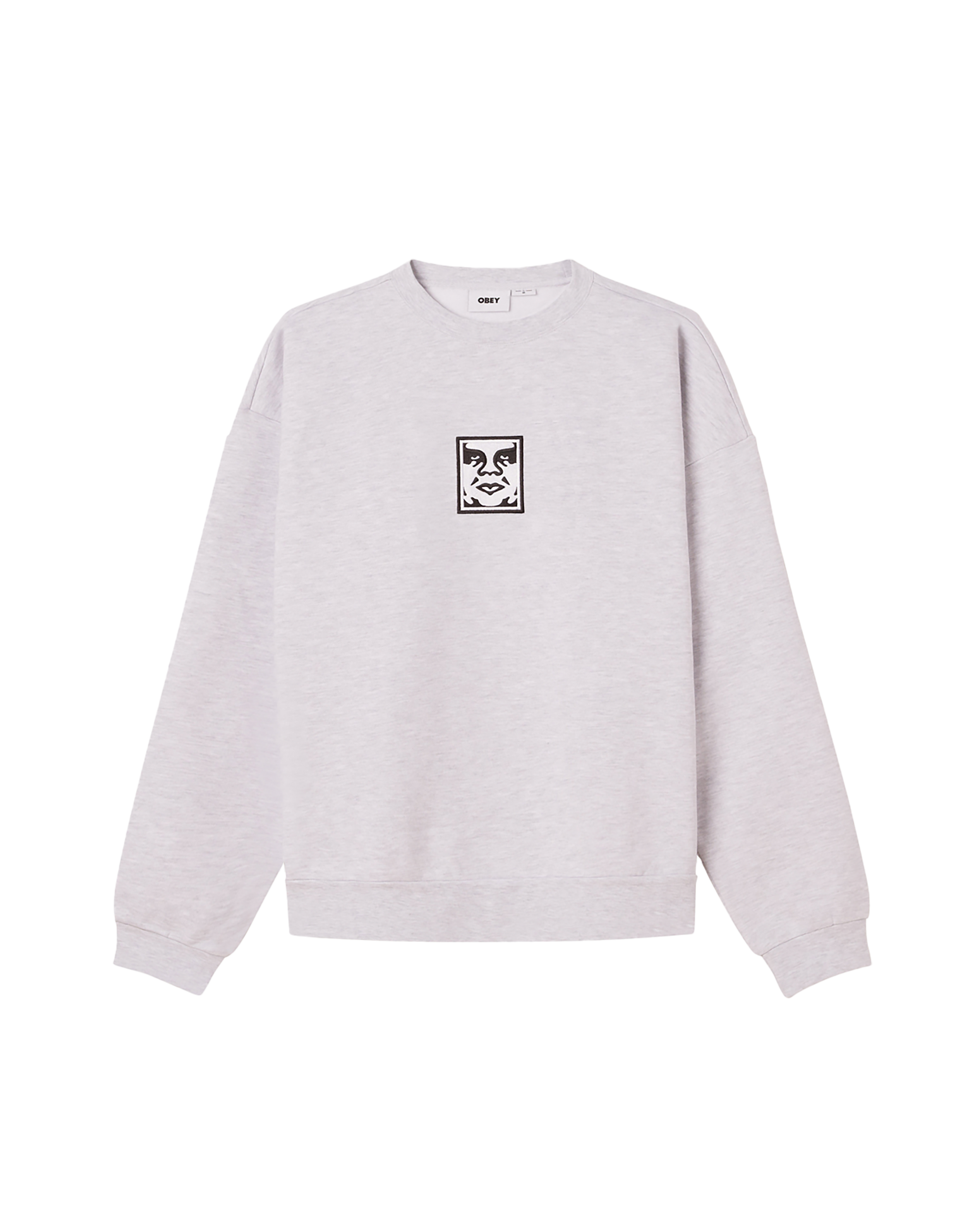 obey icon crewneck ash grey (zoomed)