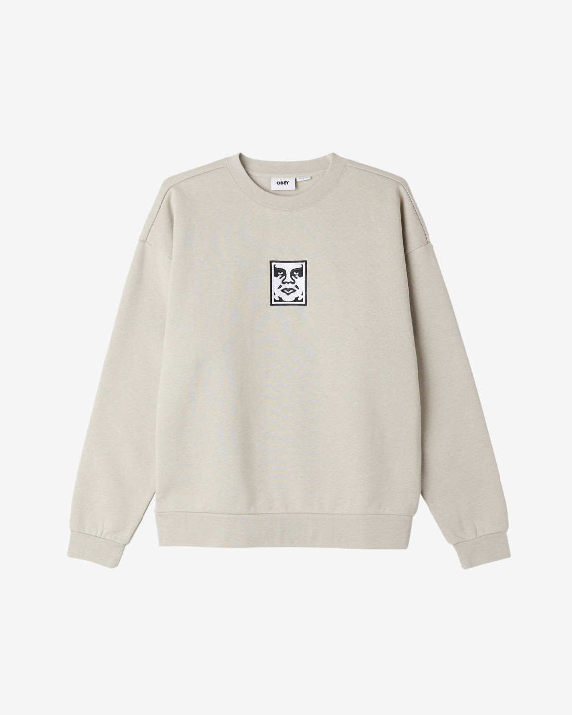 obey icon crewneck silver grey (zoomed)