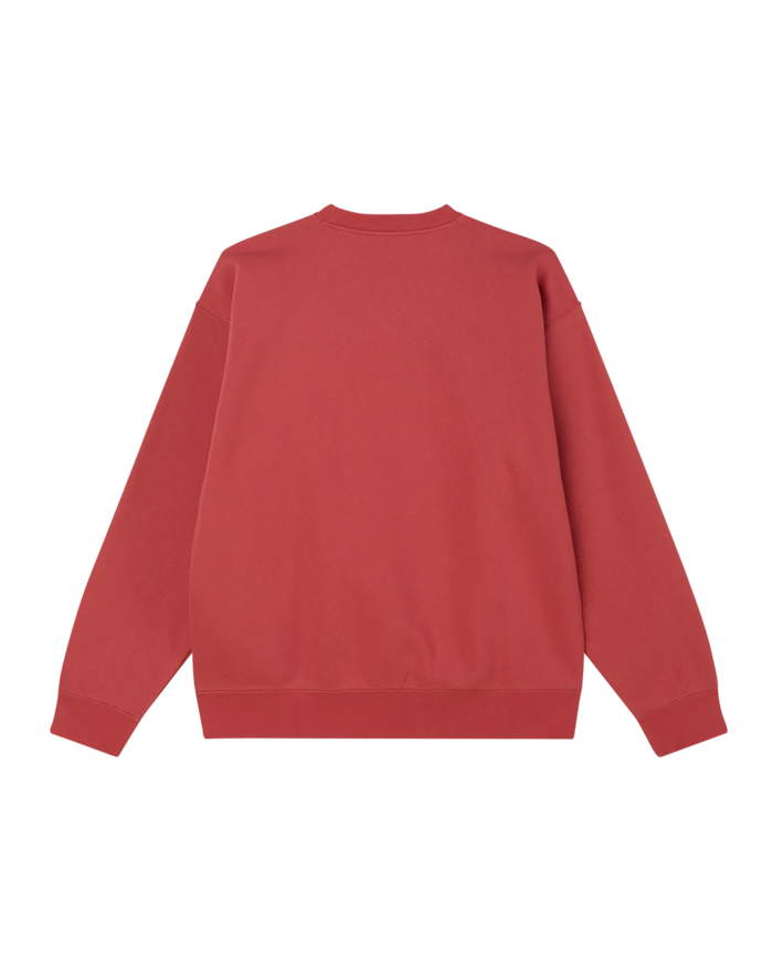 obey est works bold crewneck mineral red - alternate view