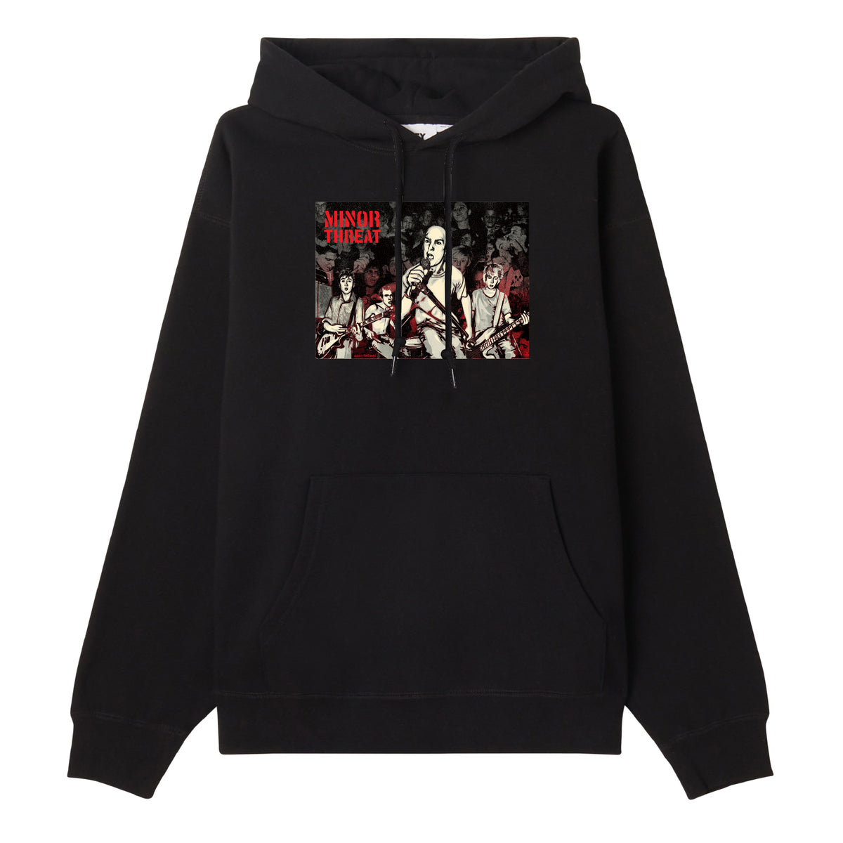GEF x JUST A MINOR THREAT PULLOVER HOOD black
