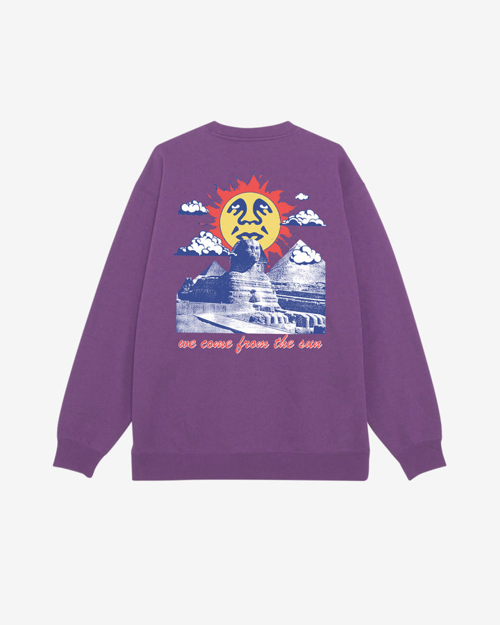 WE COME FROM THE SUN HEAVYWEIGHT CREWNECK DEWBERRY