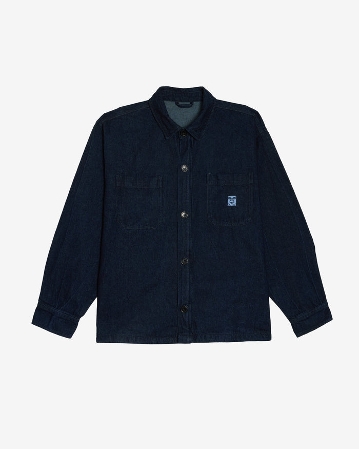 obey winston shirt jacket rinse