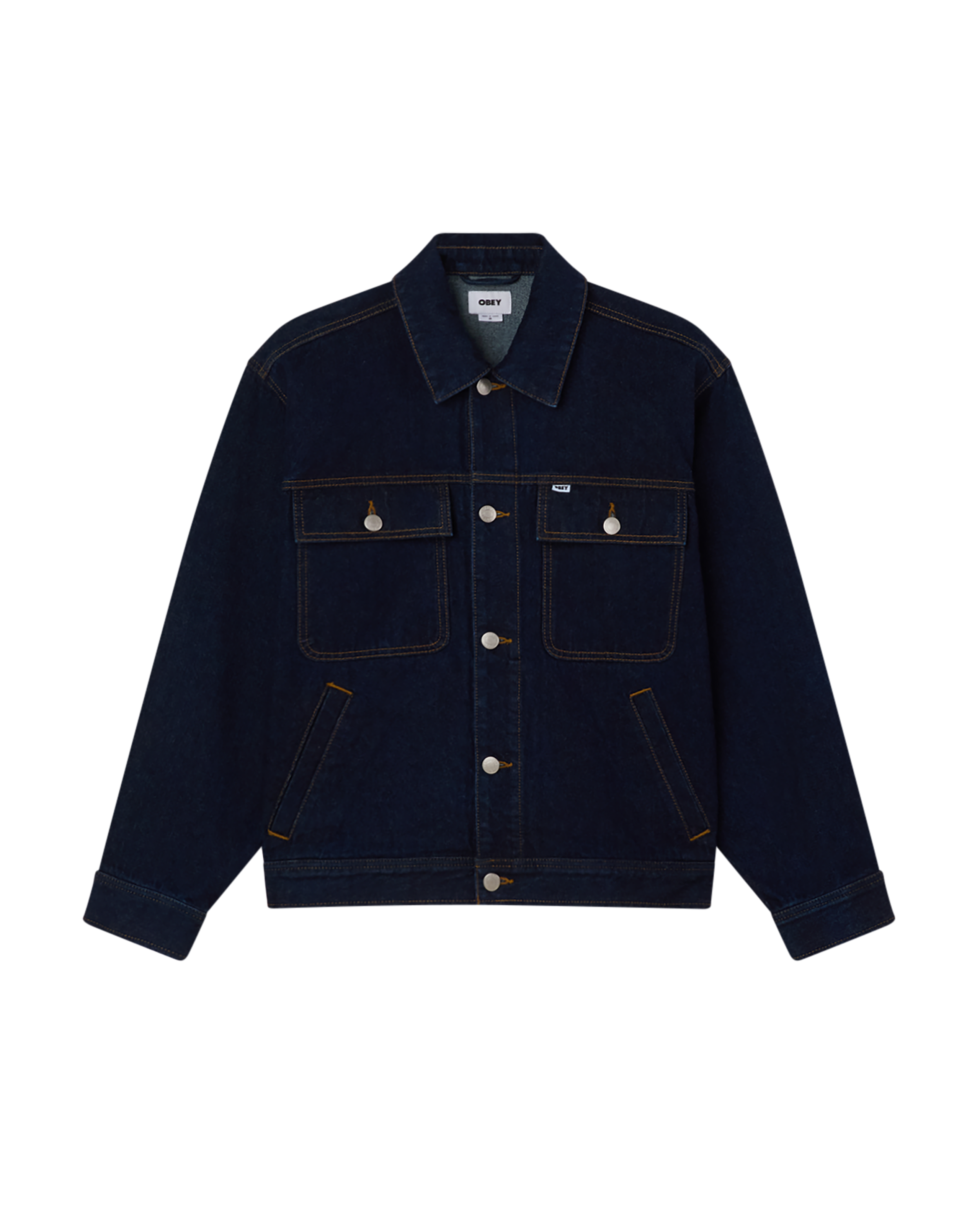 obey opena jacket rinse indigo (zoomed)