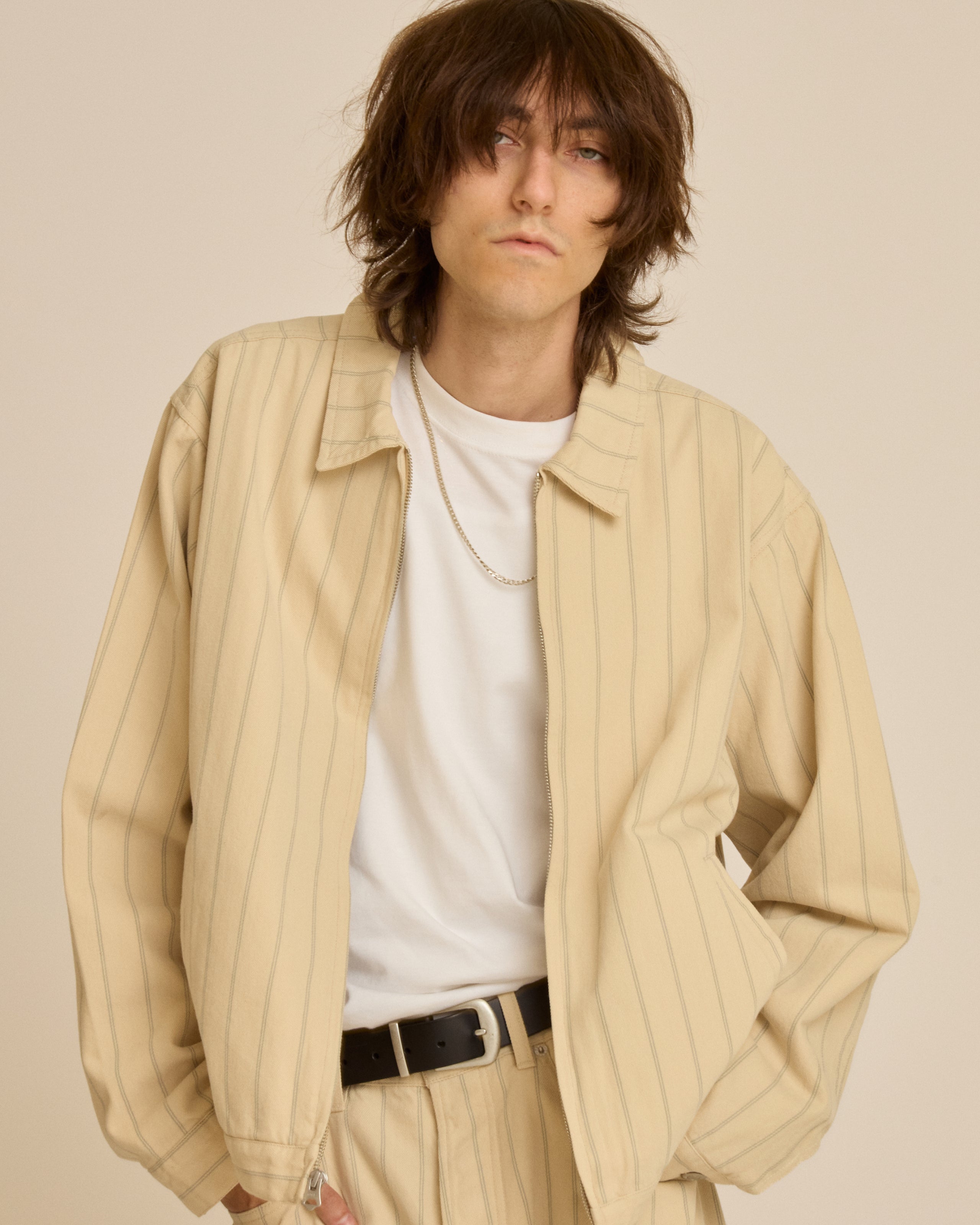 STRIPE ZIP JACKET (zoomed)