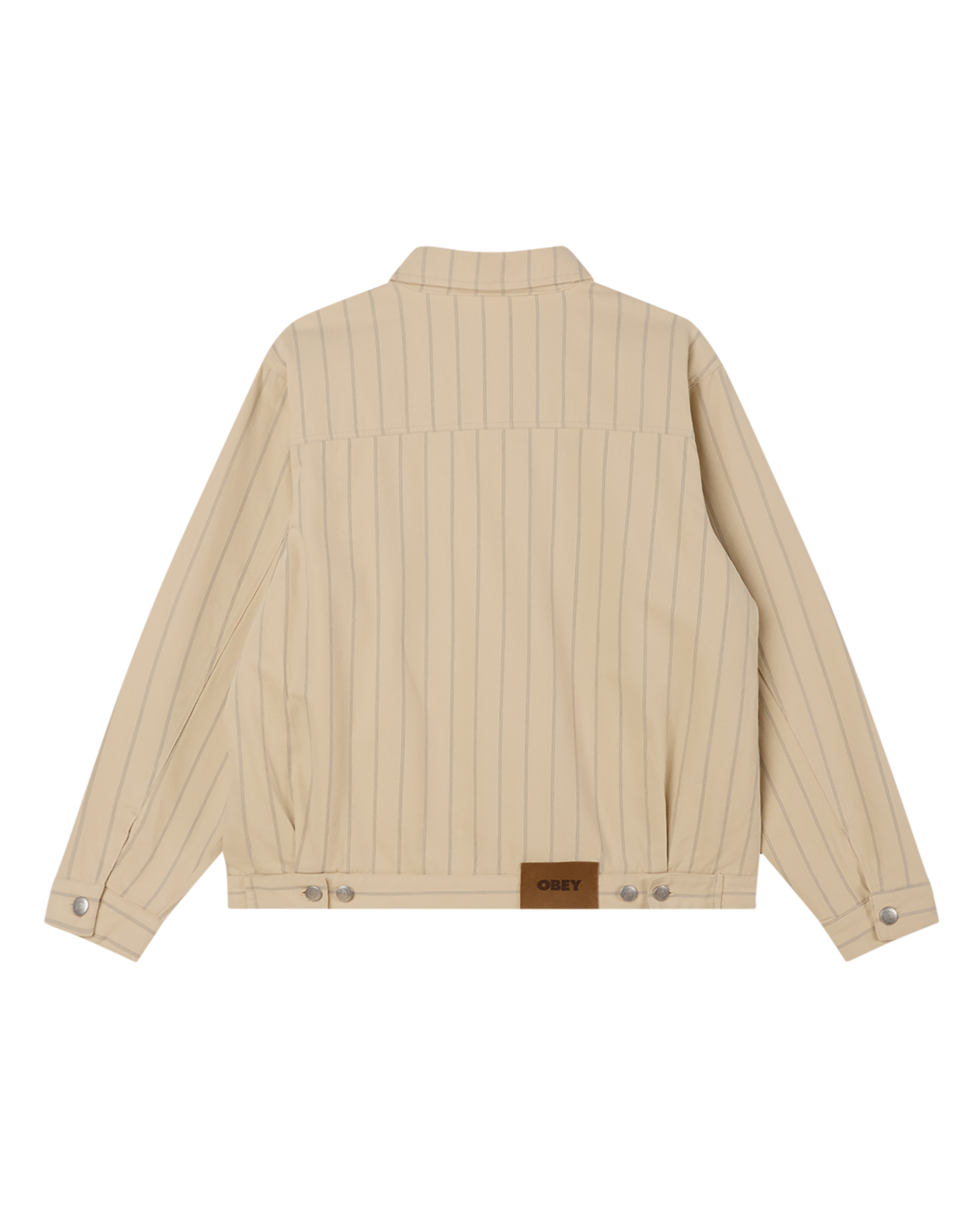 obey stripe zip jacket pelican multi (zoomed)