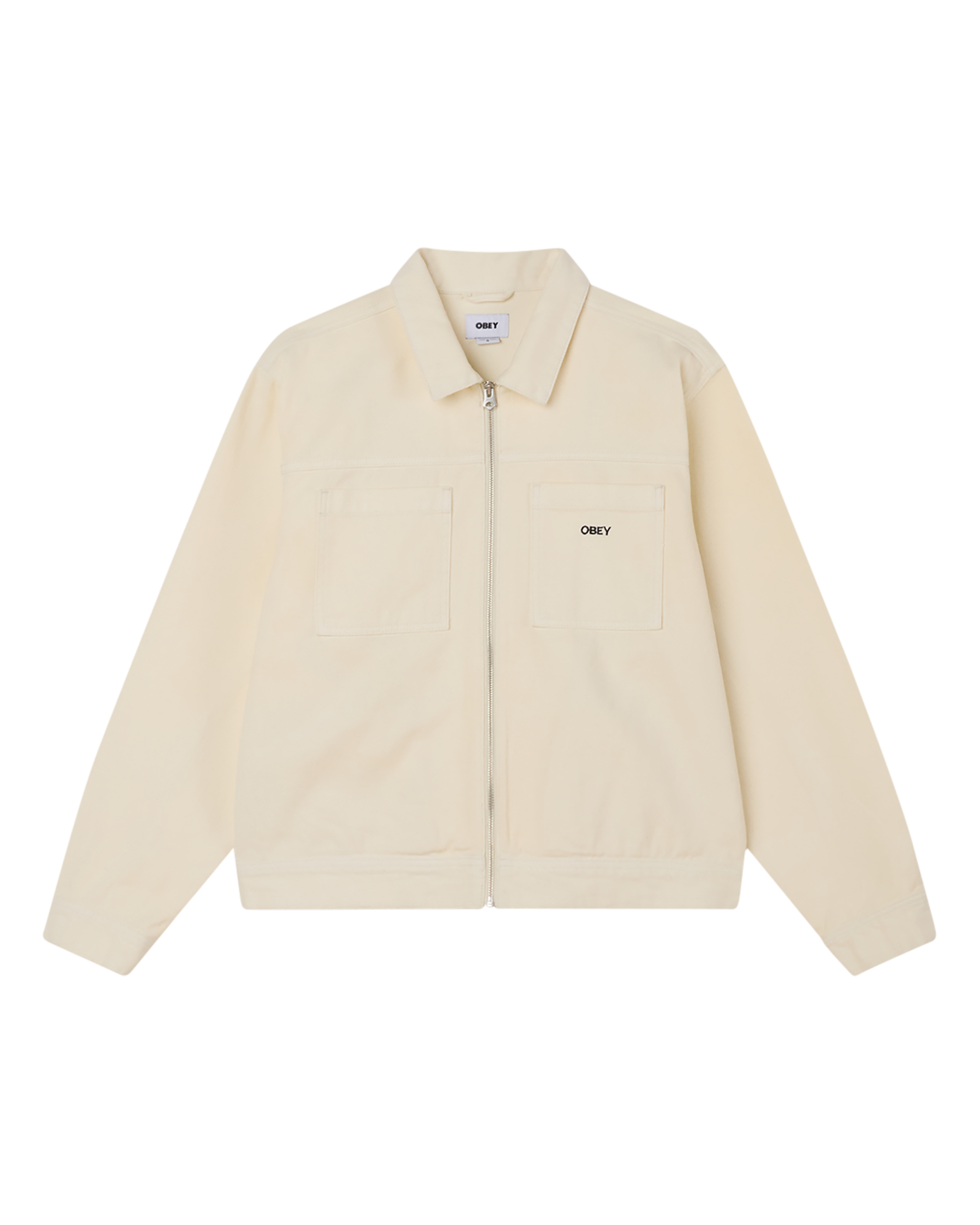 obey icon hardwork zip jacket unbleached (zoomed)