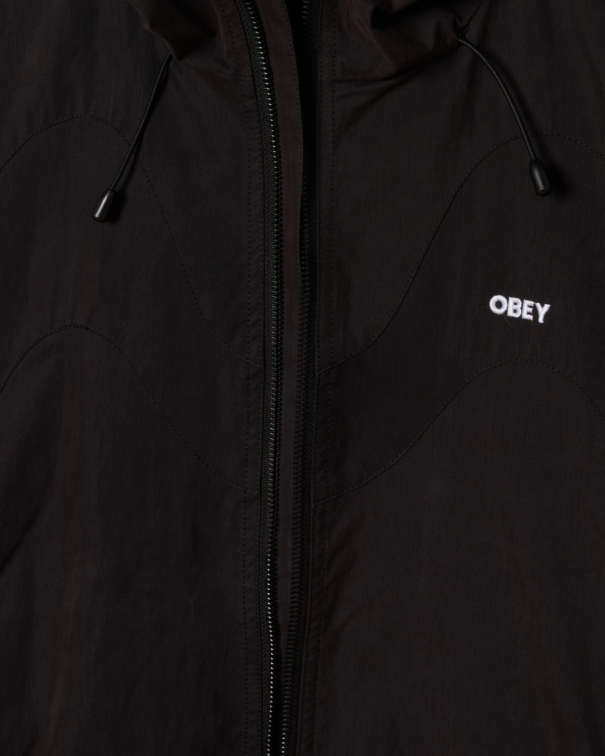 obey sota shell jacket black