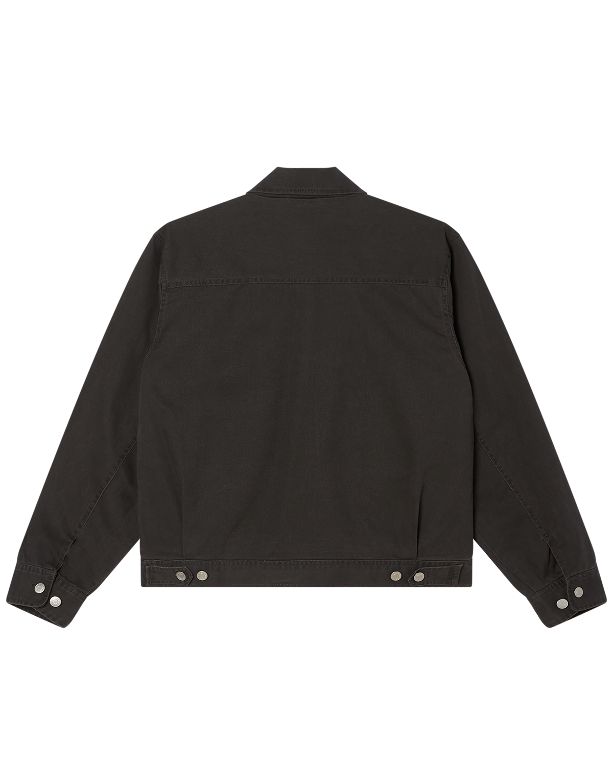 obey walter work jacket black faded wash