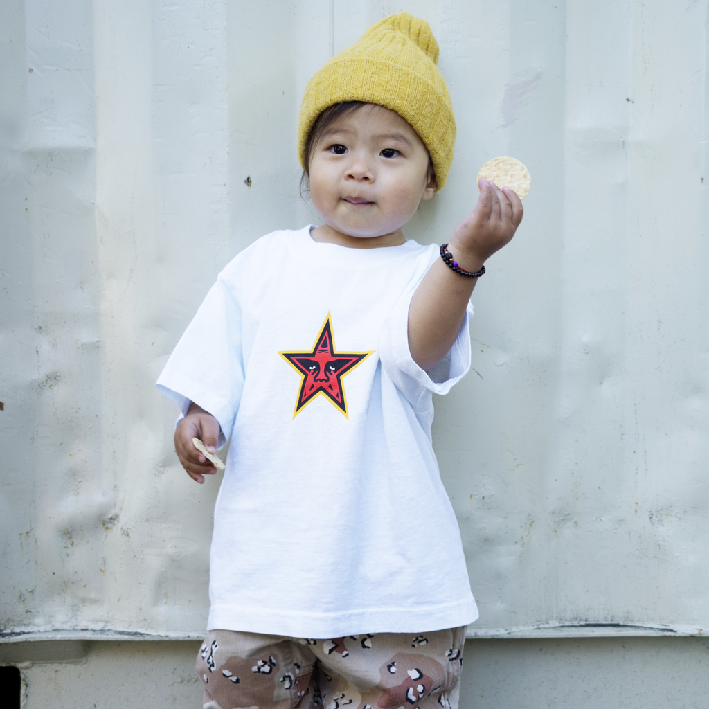 OBEY STAR FACE KIDS T-SHIRT white | OBEY Clothing