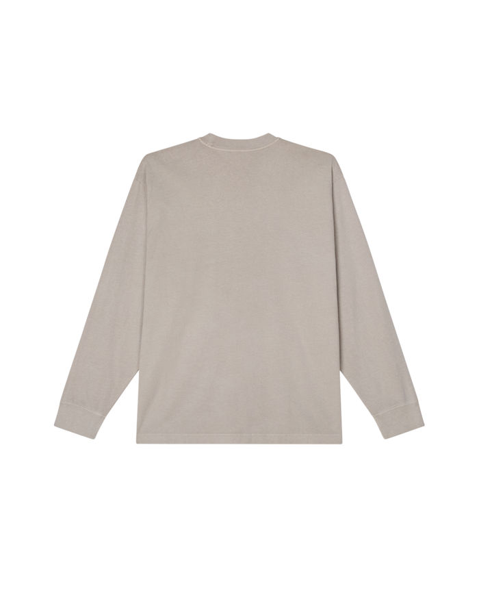 obey lowercase pigment ls t shirt pigment silver grey - alternate view