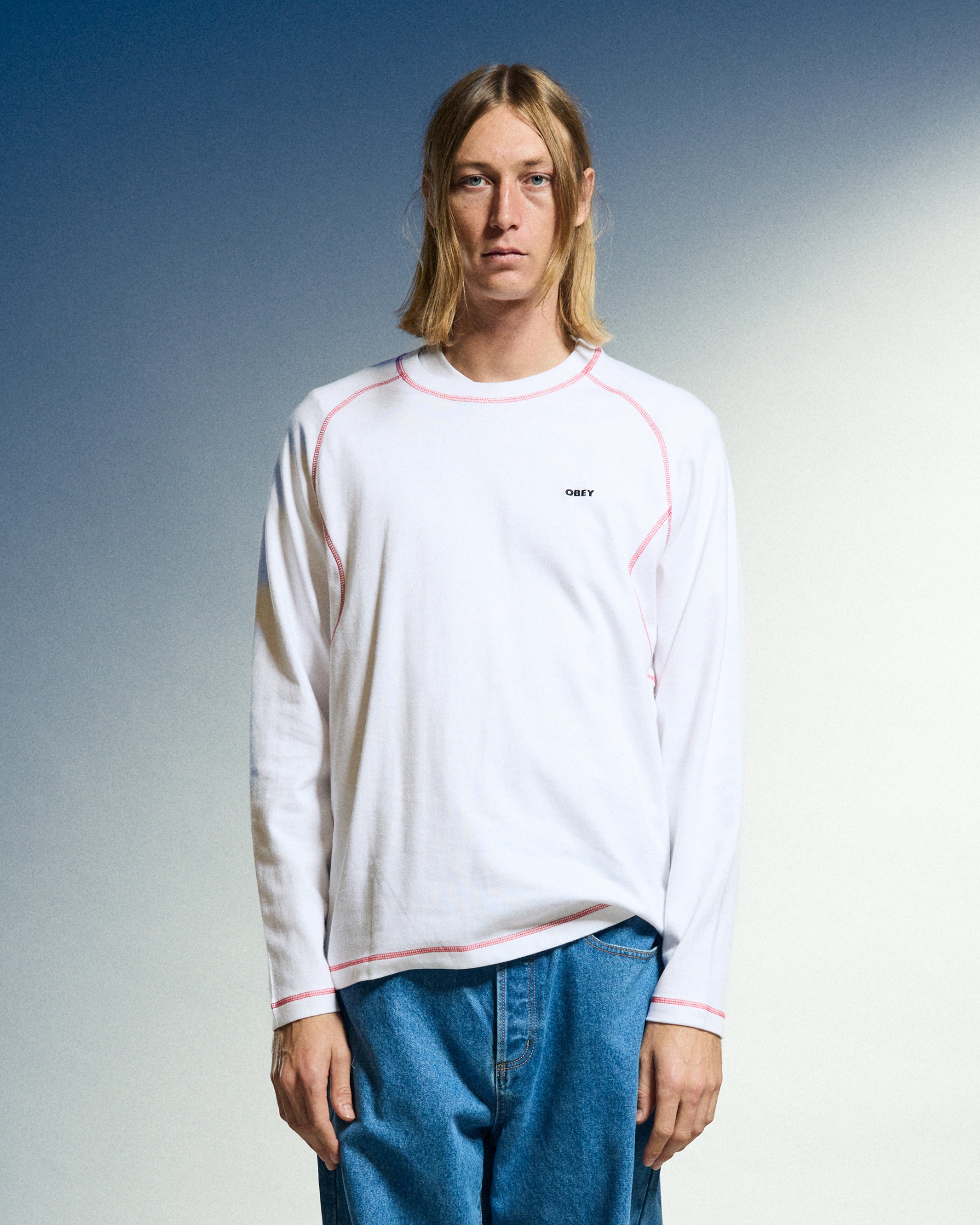 AARON CONTRAST STITCH LS SHIRT (zoomed)