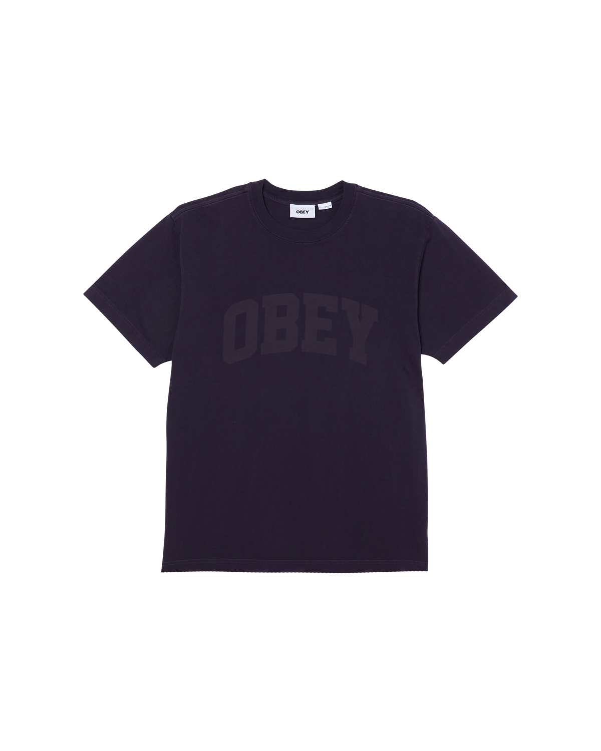 obey collegiate pigment t-shirt pigment purple velvet