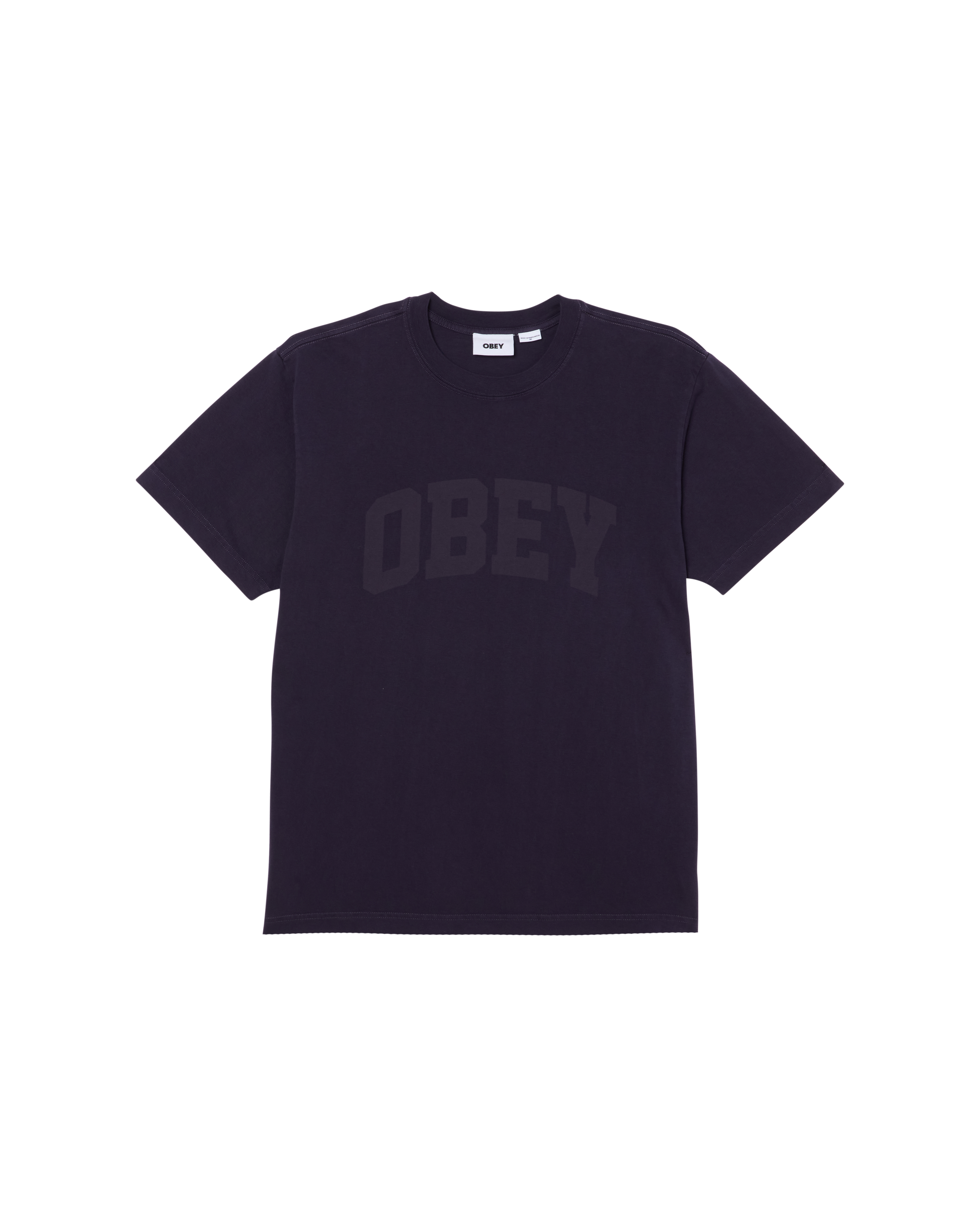 obey collegiate pigment t-shirt pigment purple velvet (zoomed)