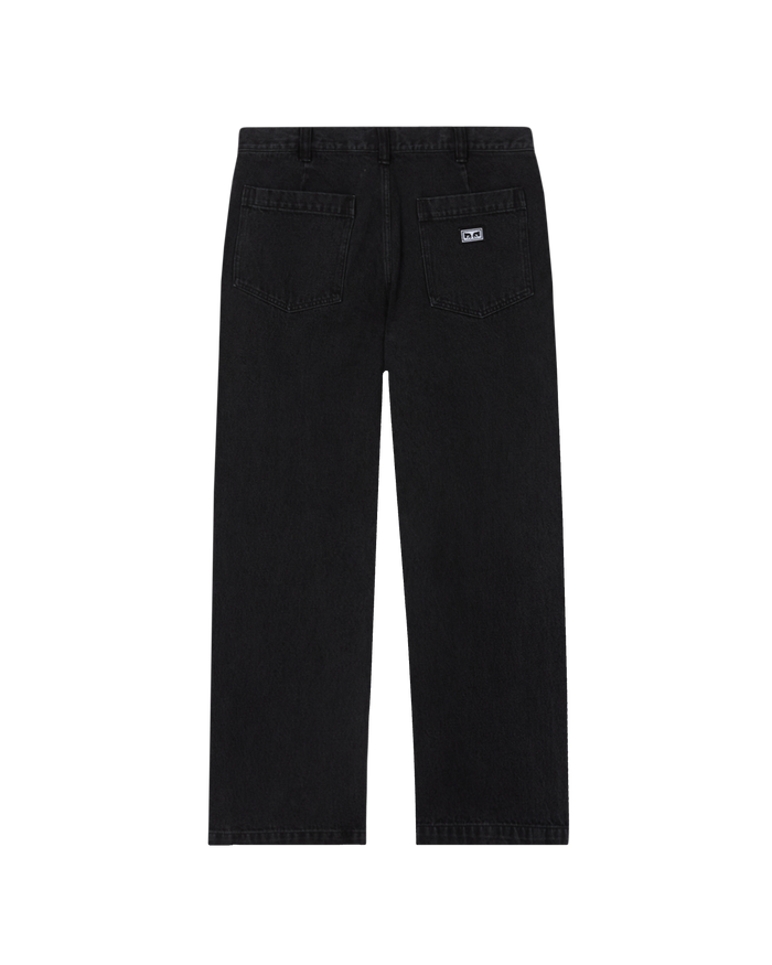 obey big timer utility denim faded black - alternate view