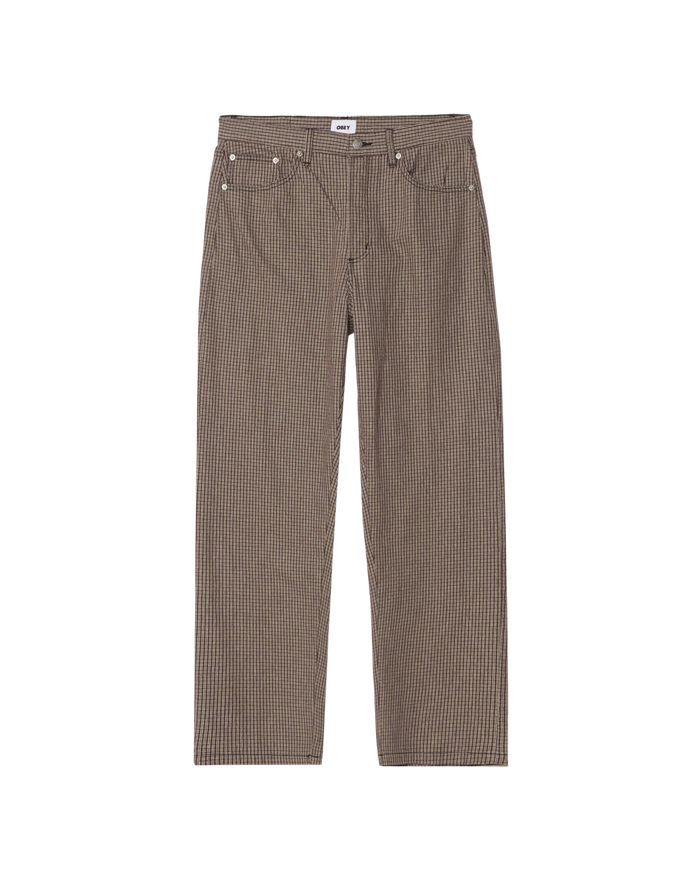 CLASSIC BAGGY PLAID DENIM