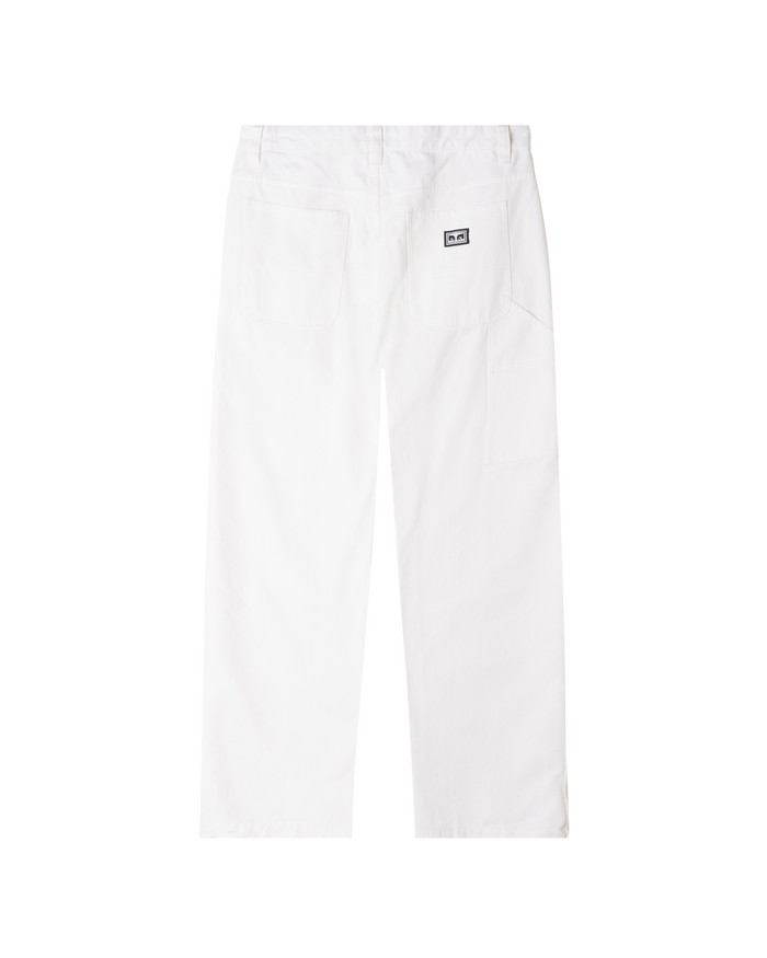 obey hardwork carpenter pant white