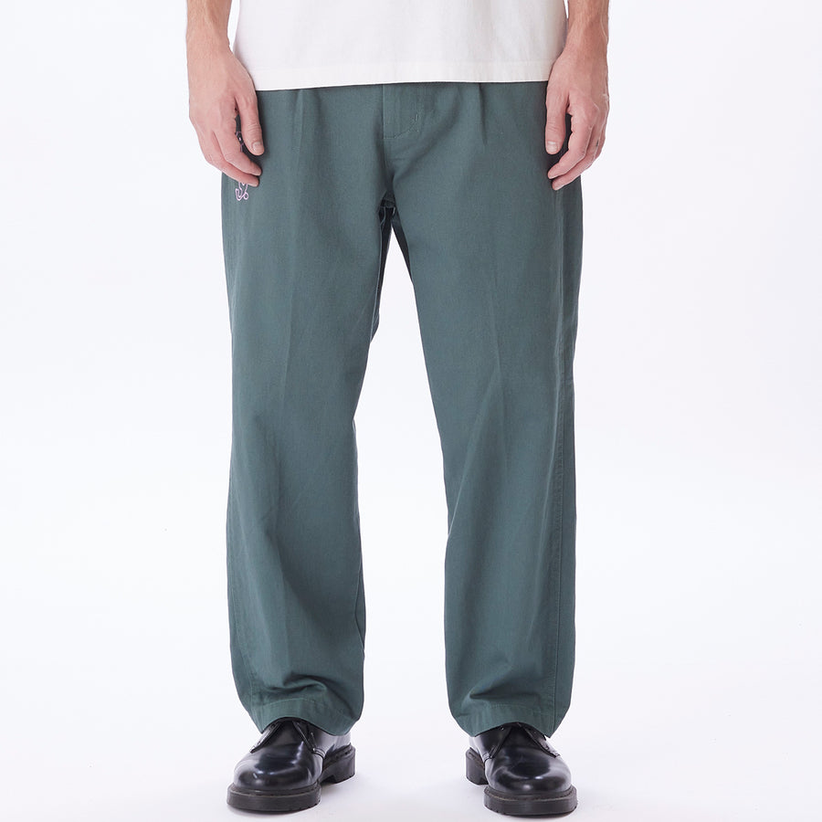 ESTATE EMBROIDERED PANT SILVER PINE