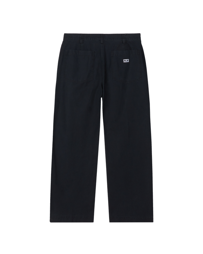 obey bigwig baggy utility pant anthracite faded wash - alternate view
