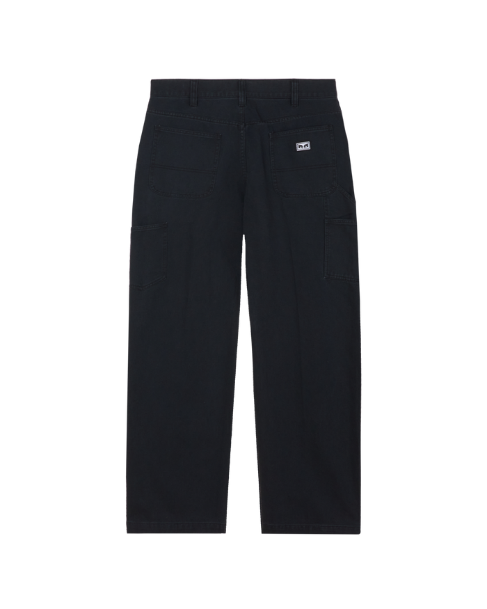obey big timer carpenter pant anthracite faded wash - alternate view