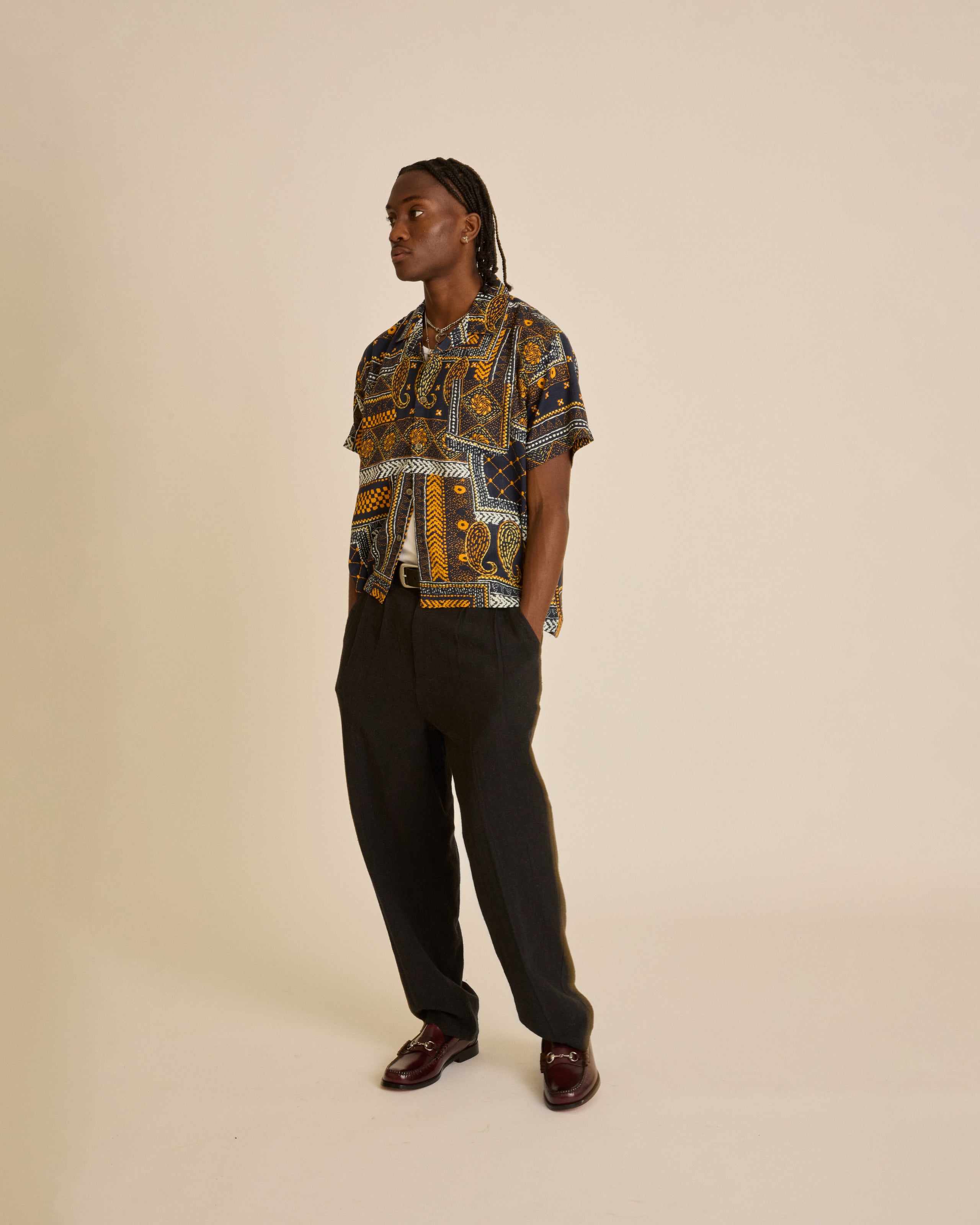 FUBAR LINEN PLEATED PANT