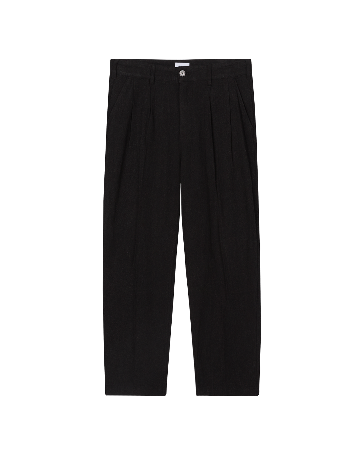 obey fubar linen pleated pant digital black