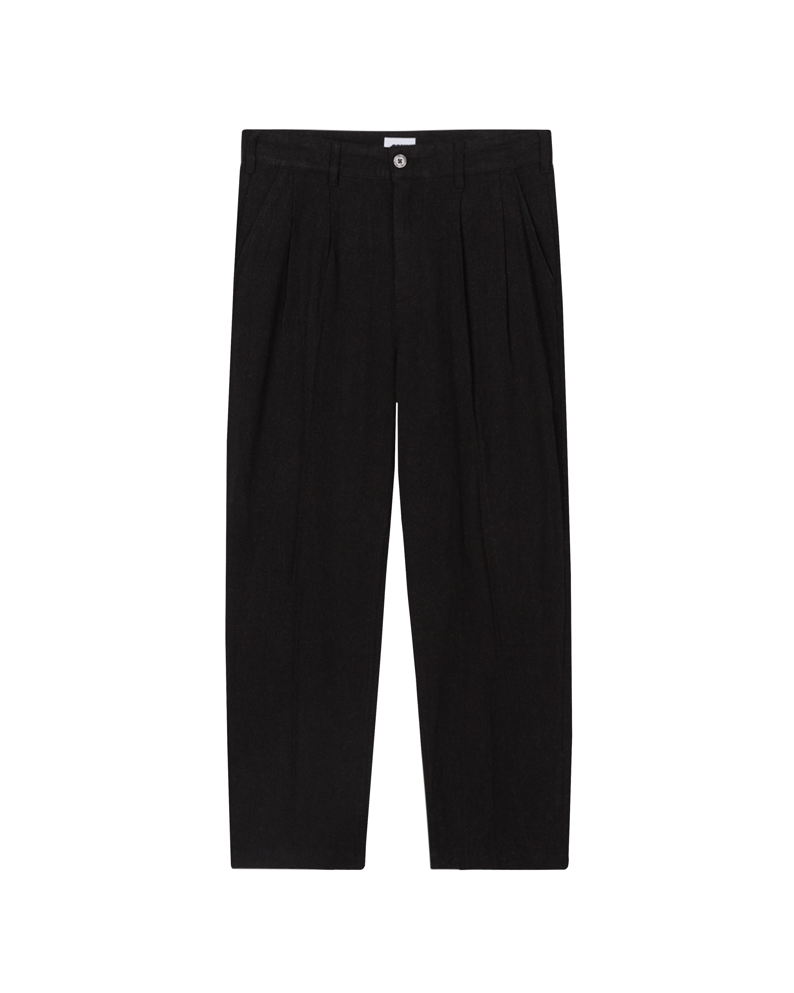 obey fubar linen pleated pant digital black